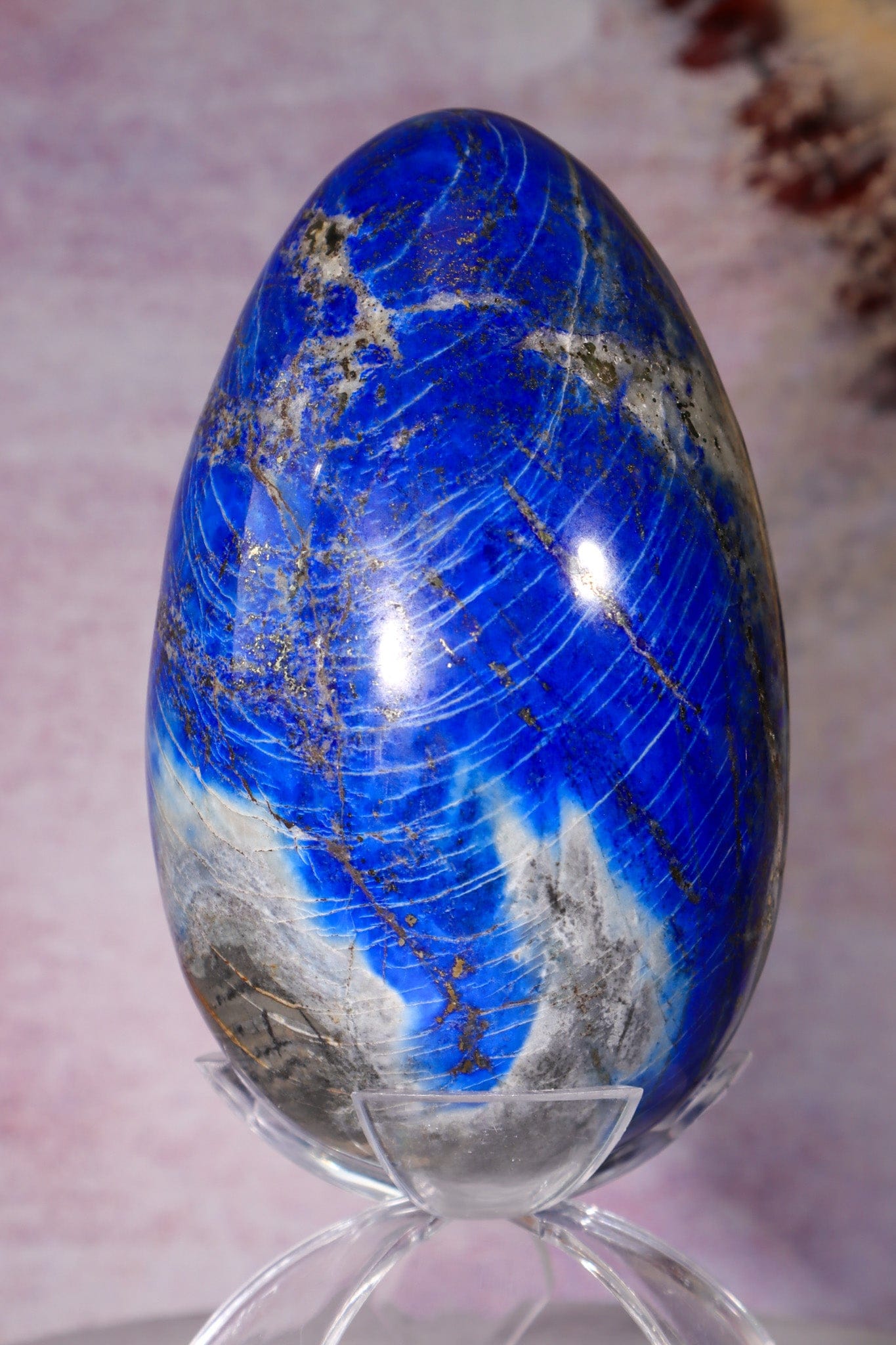 Lapis Lazuli Egg 1.1KG, Madani Afghanistan Eggs Tali & Loz Crystals