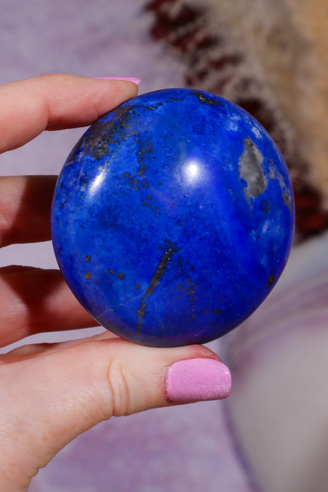 Lapis Lazuli Palmstone | 6cm | Afghanistan Palmstones Tali & Loz Crystals