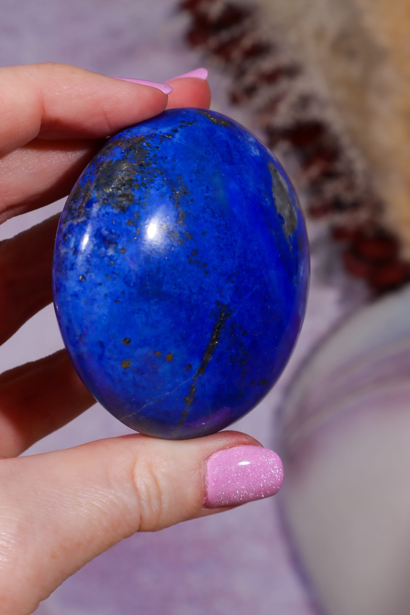 Lapis Lazuli Palmstone | 6cm | Afghanistan Palmstones Tali & Loz Crystals