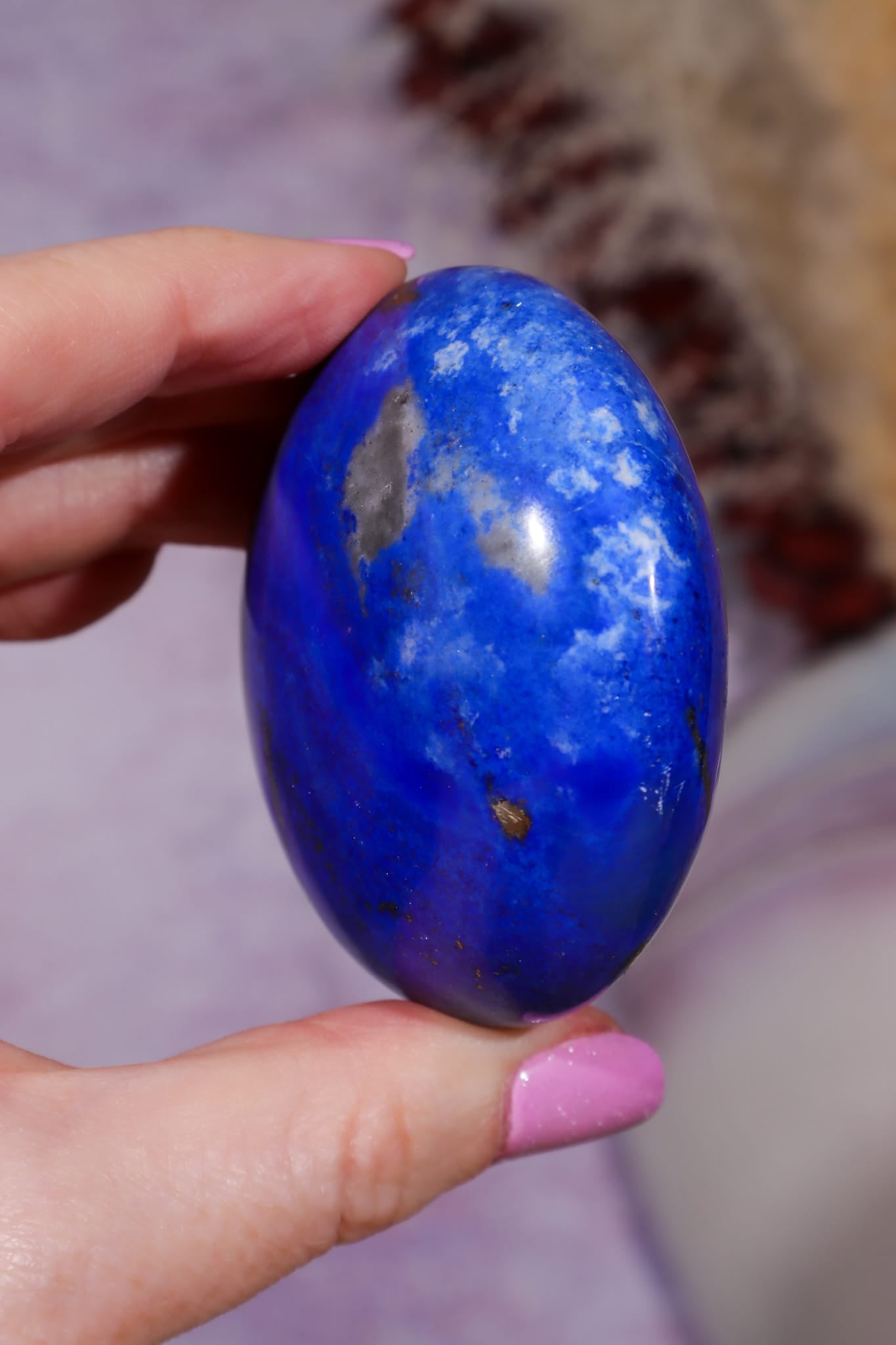Lapis Lazuli Palmstone | 6cm | Afghanistan Palmstones Tali & Loz Crystals