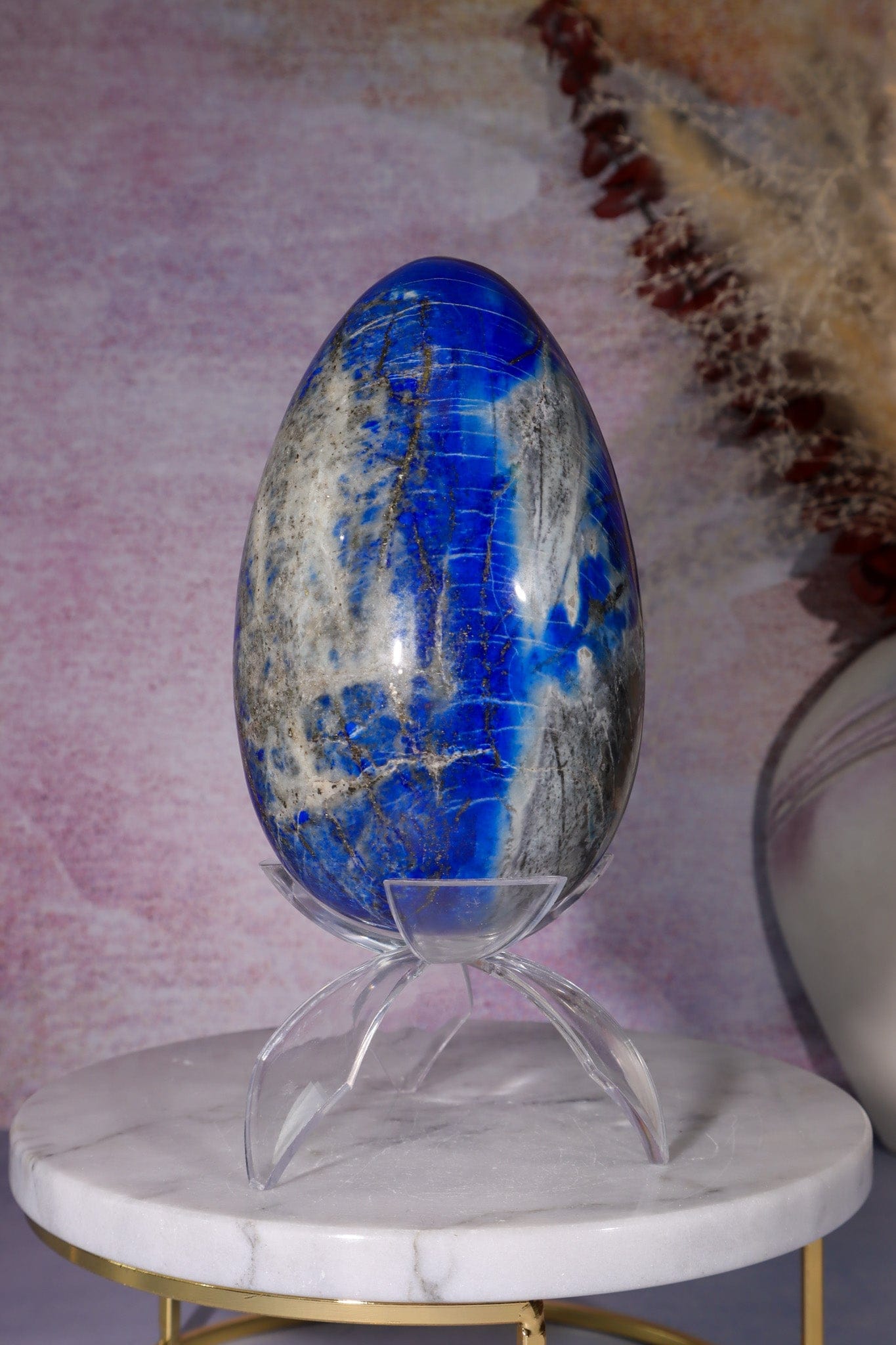 Large Clear Plastic Egg/Sphere Stand Specimen Stand Tali & Loz Crystals