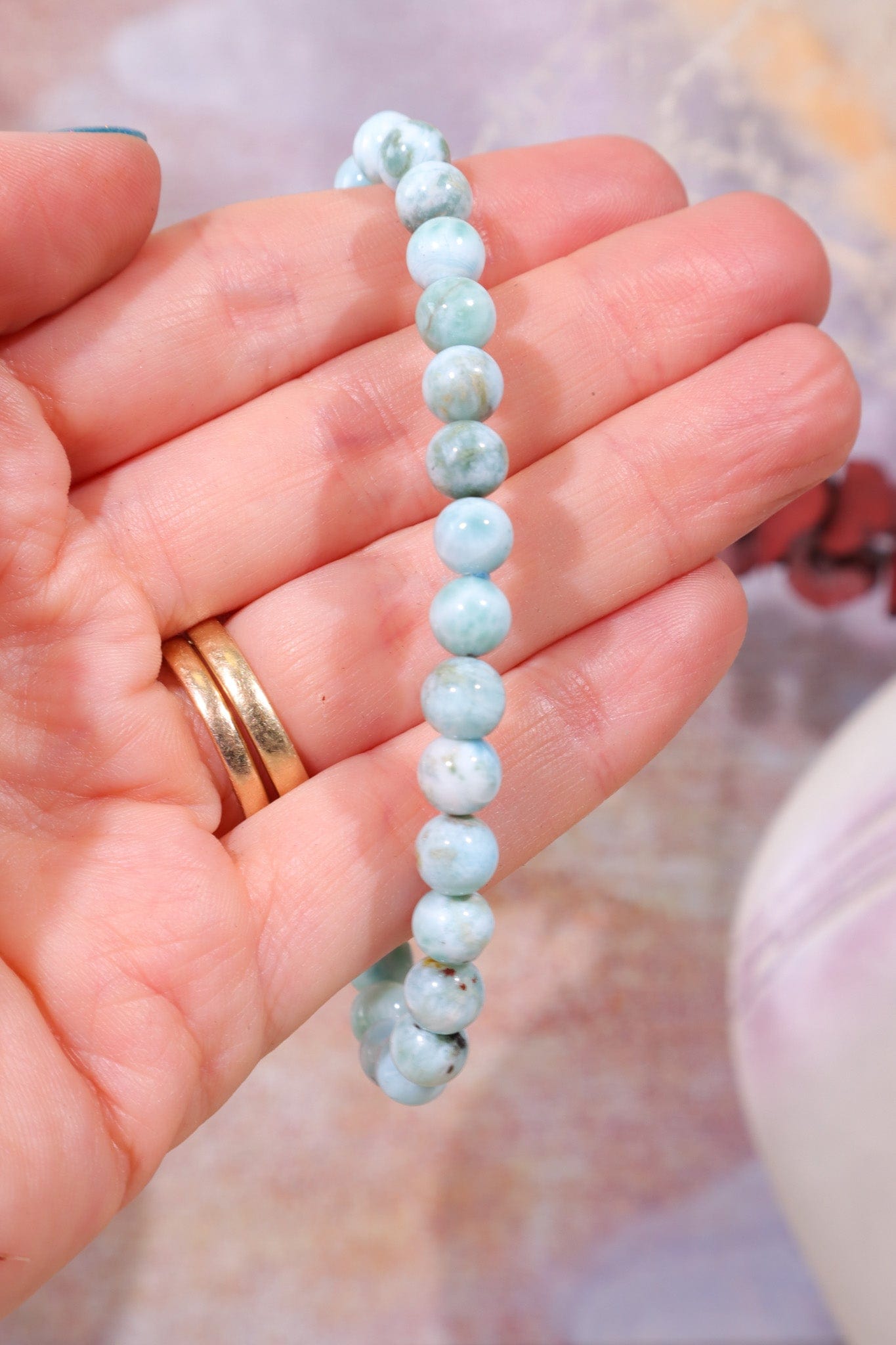 Larimar Beaded Bracelet Bracelets Tali & Loz Crystals
