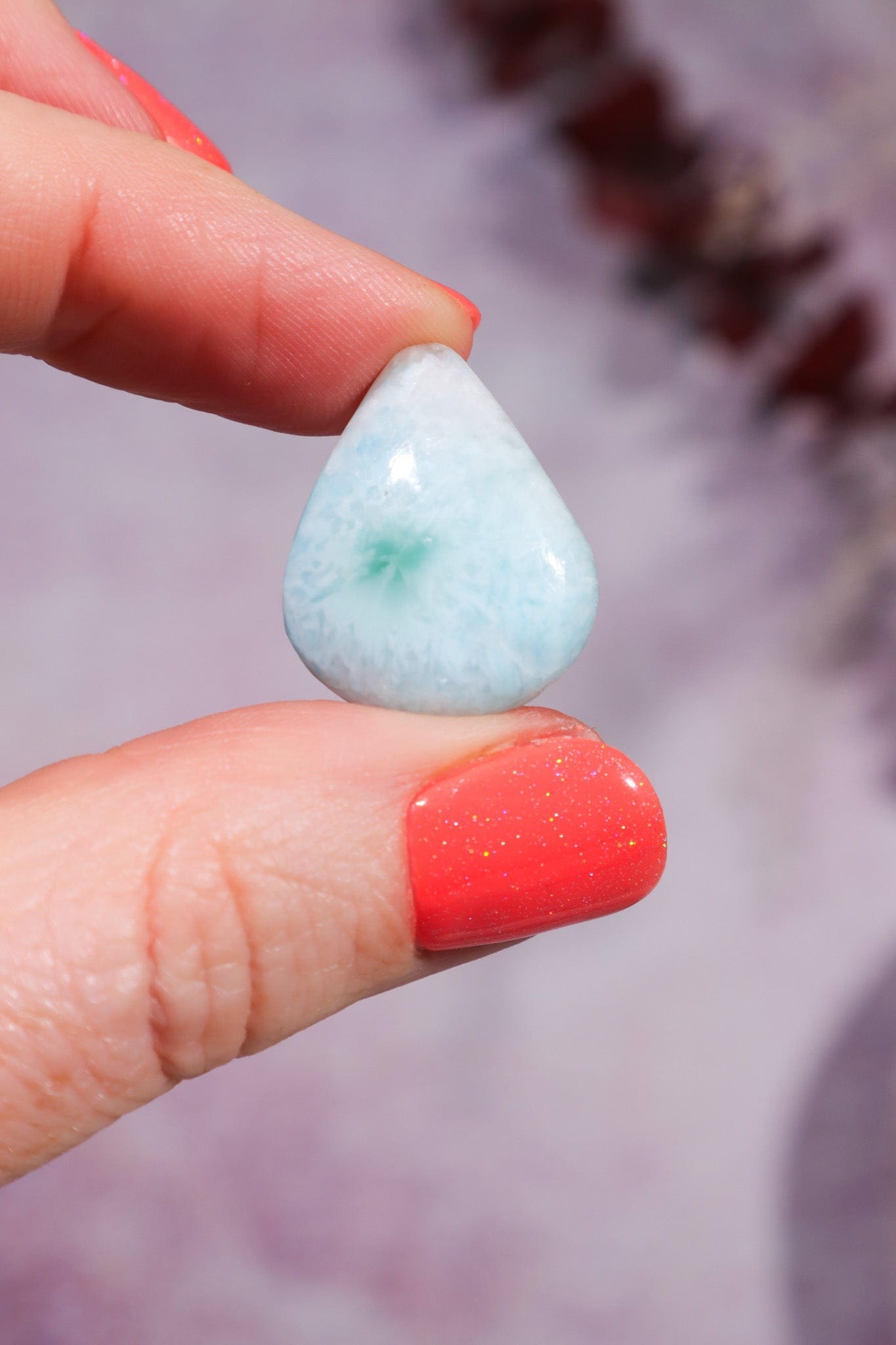 Larimar Drop Cabochon 2.48gr Rocks & Fossils Tali & Loz Crystals