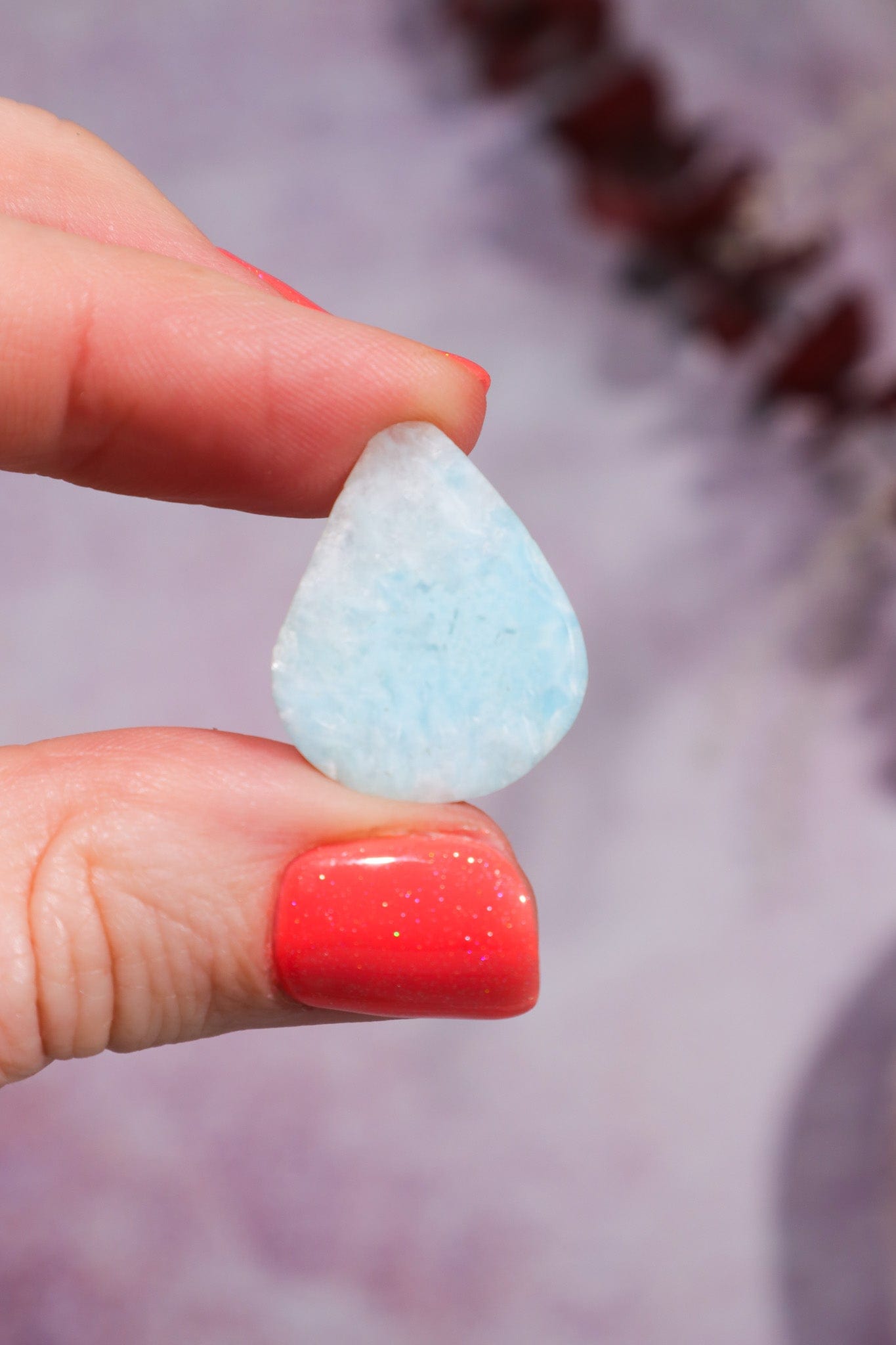 Larimar Drop Cabochon 2.48gr Rocks & Fossils Tali & Loz Crystals