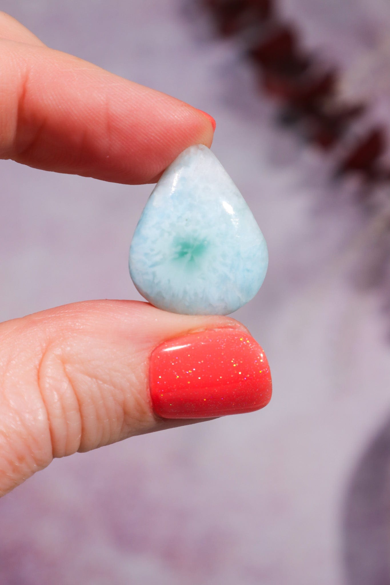 Larimar Drop Cabochon 2.48gr Rocks & Fossils Tali & Loz Crystals