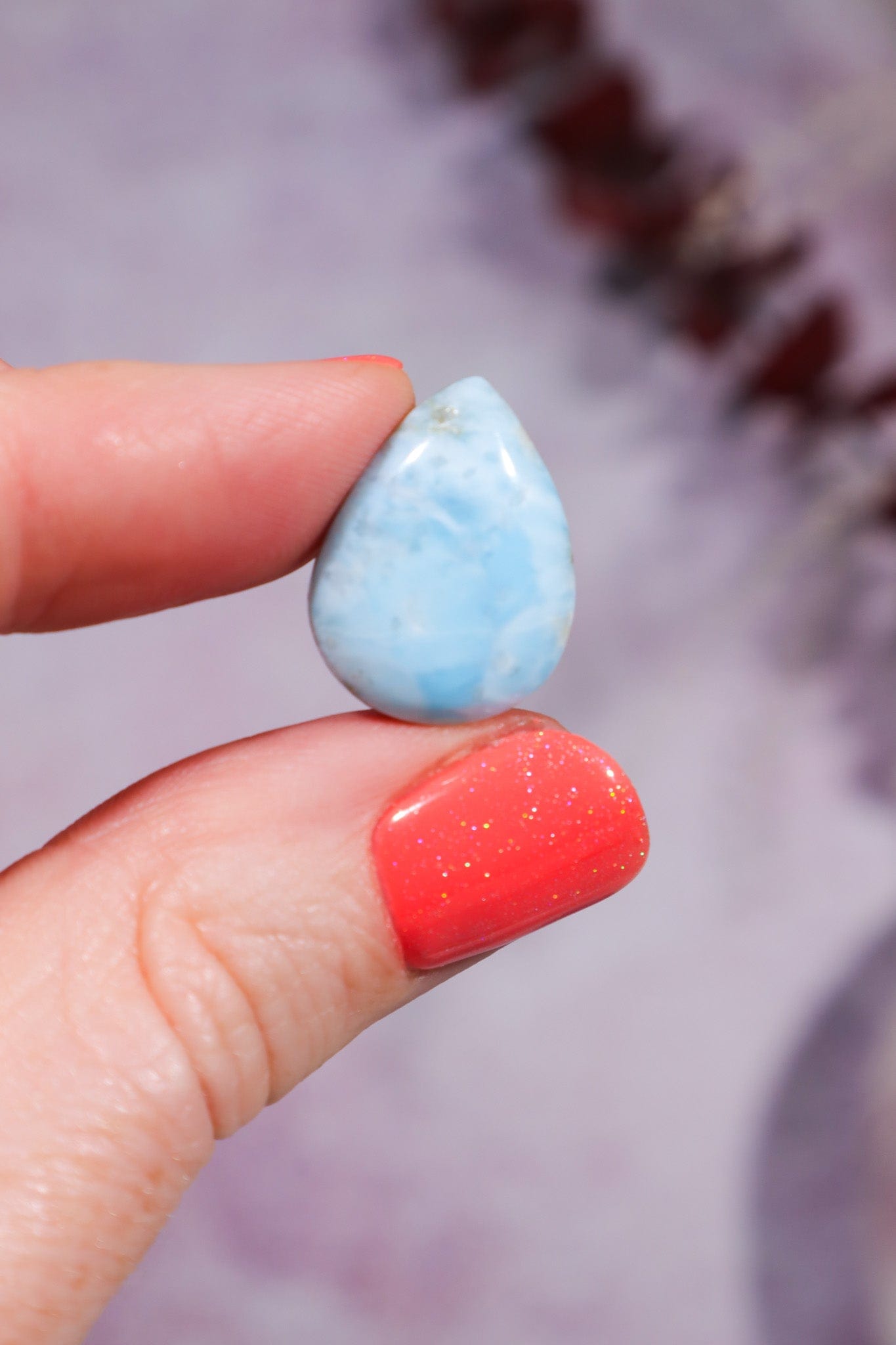 Larimar Drop Cabochon 2.51gr Rocks & Fossils Tali & Loz Crystals