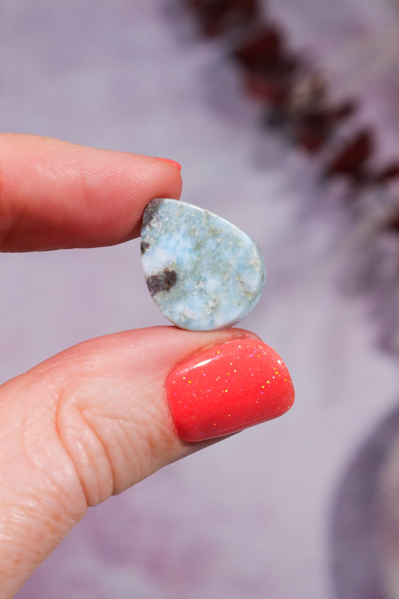 Larimar Drop Cabochon 2.51gr Rocks & Fossils Tali & Loz Crystals
