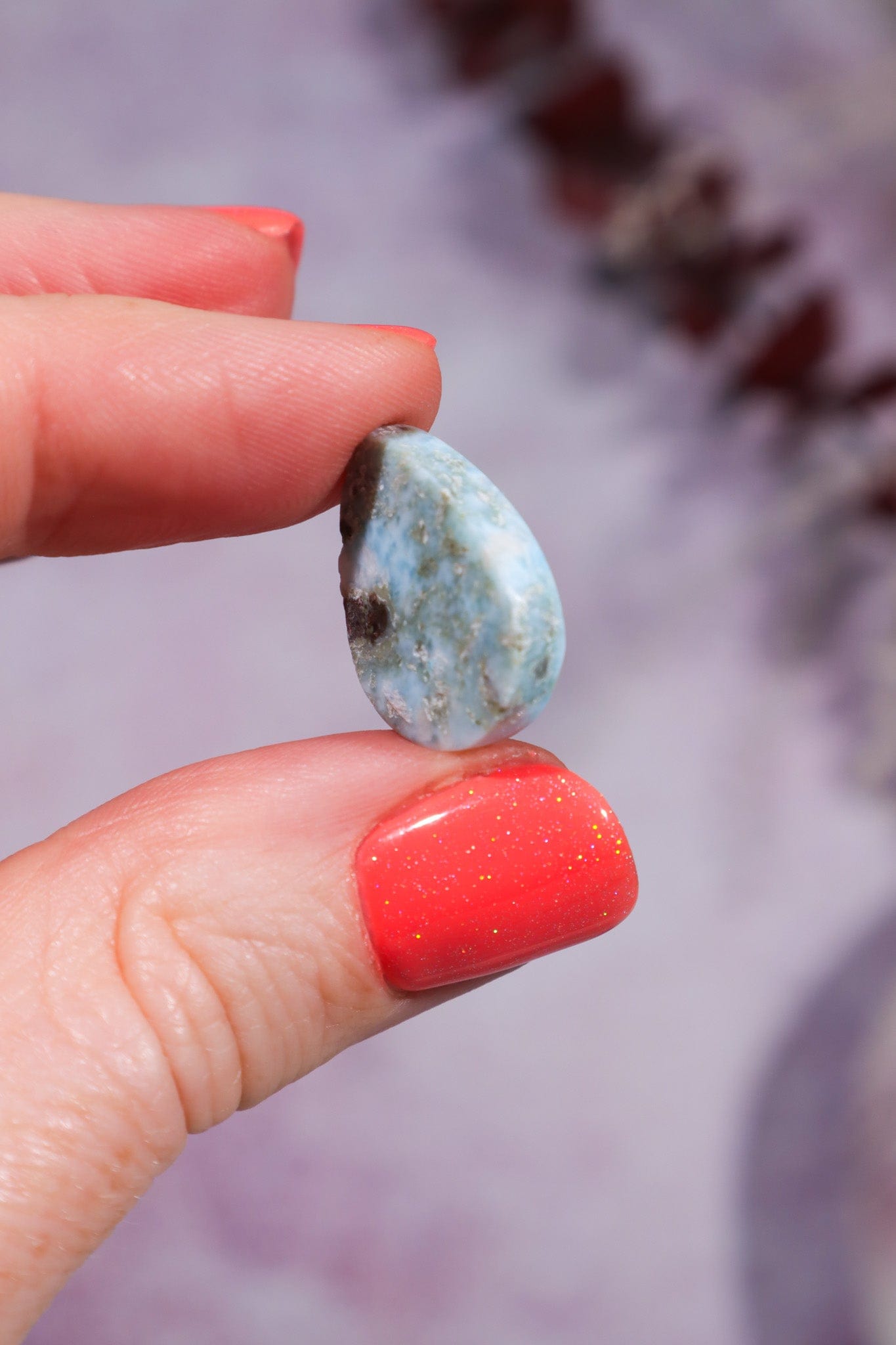 Larimar Drop Cabochon 2.51gr Rocks & Fossils Tali & Loz Crystals