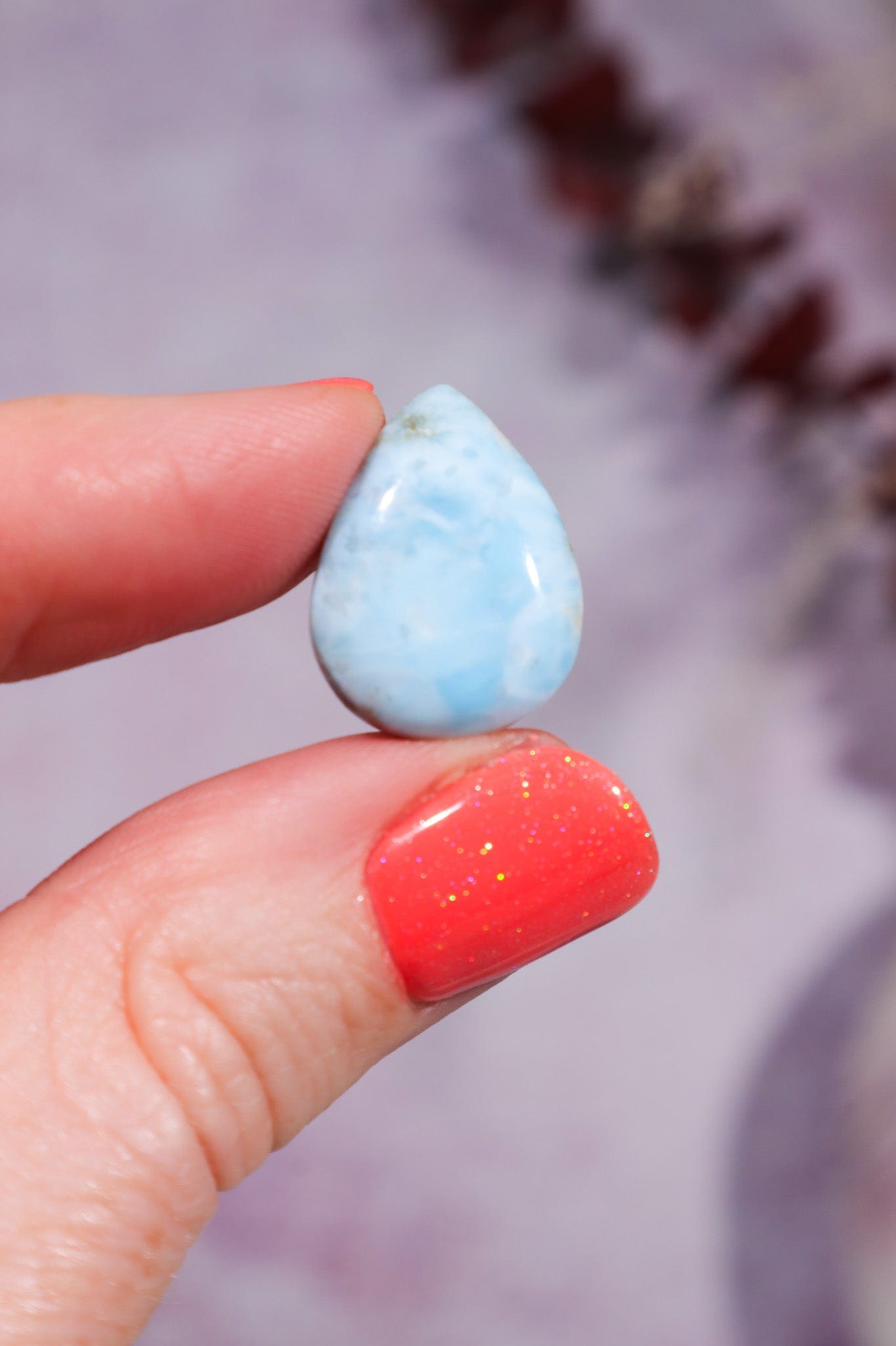 Larimar Drop Cabochon 2.51gr Rocks & Fossils Tali & Loz Crystals