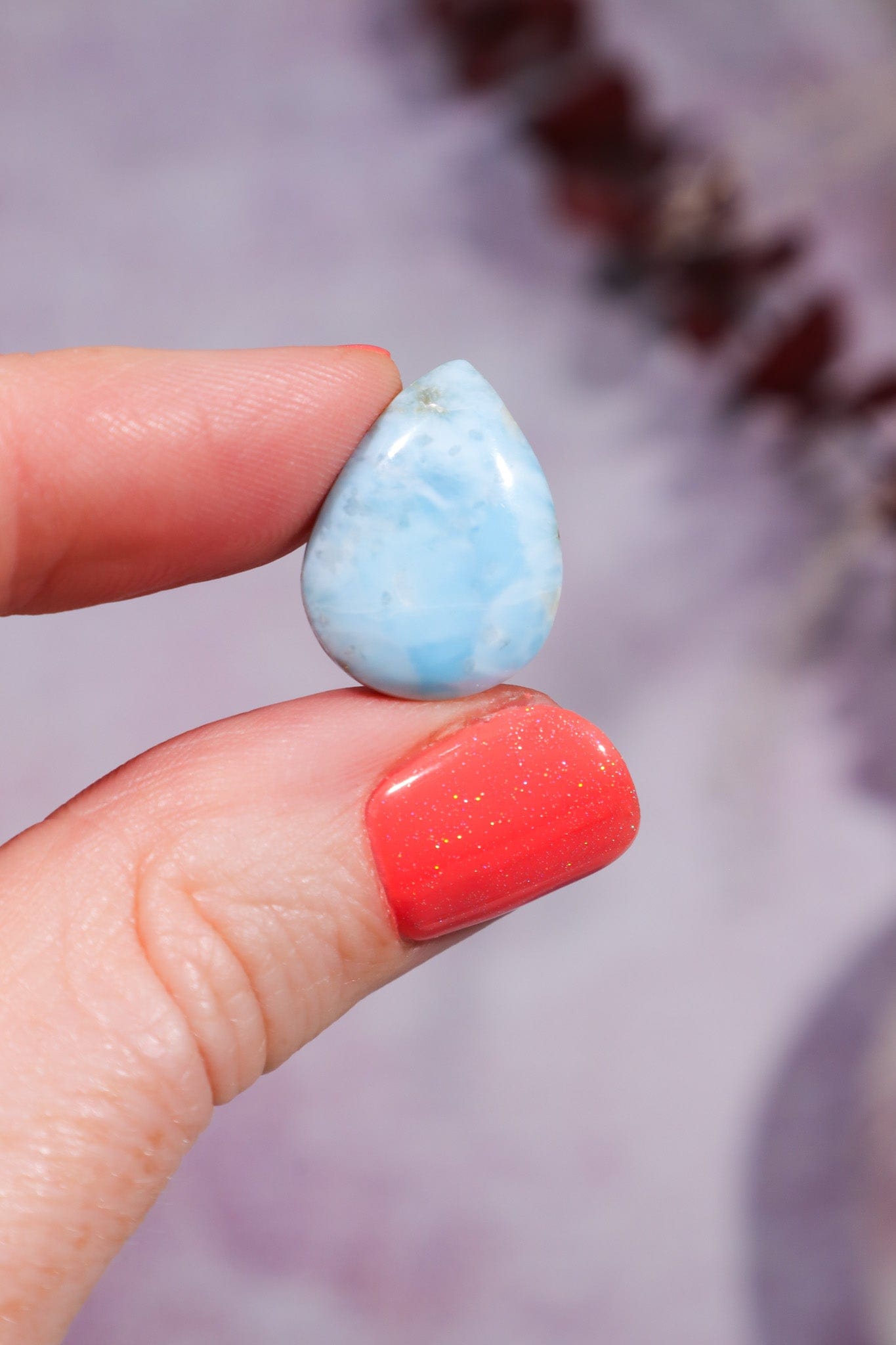 Larimar Drop Cabochon 2.51gr Rocks & Fossils Tali & Loz Crystals