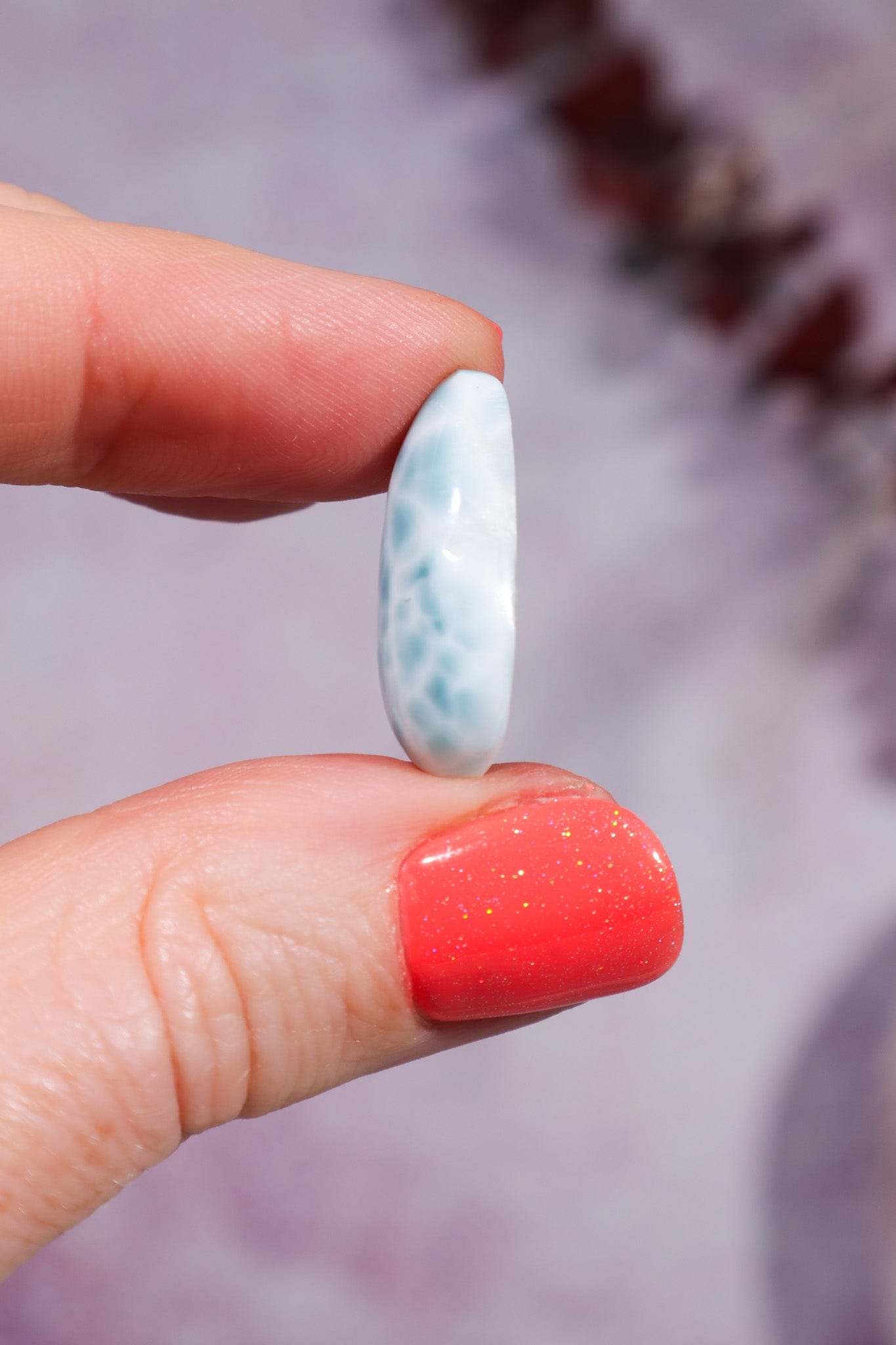 Larimar Drop Cabochon 2.66gr Rocks & Fossils Tali & Loz Crystals