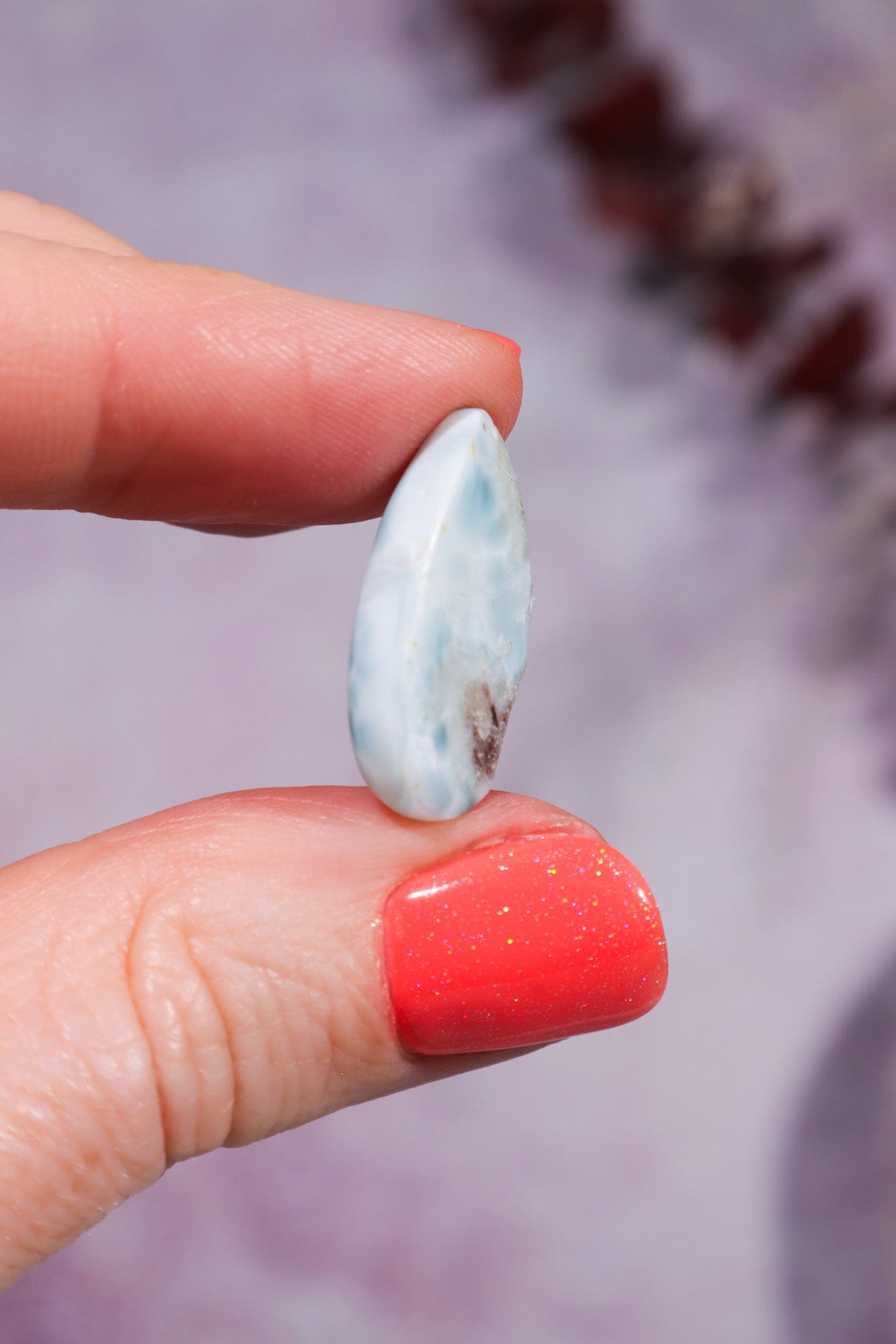 Larimar Drop Cabochon 2.66gr Rocks & Fossils Tali & Loz Crystals