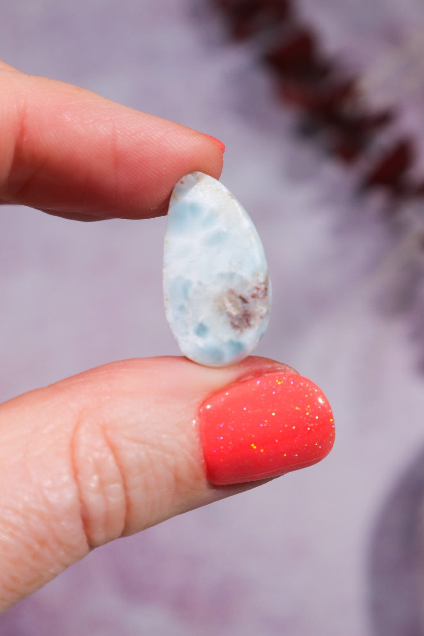Larimar Drop Cabochon 2.66gr Rocks & Fossils Tali & Loz Crystals