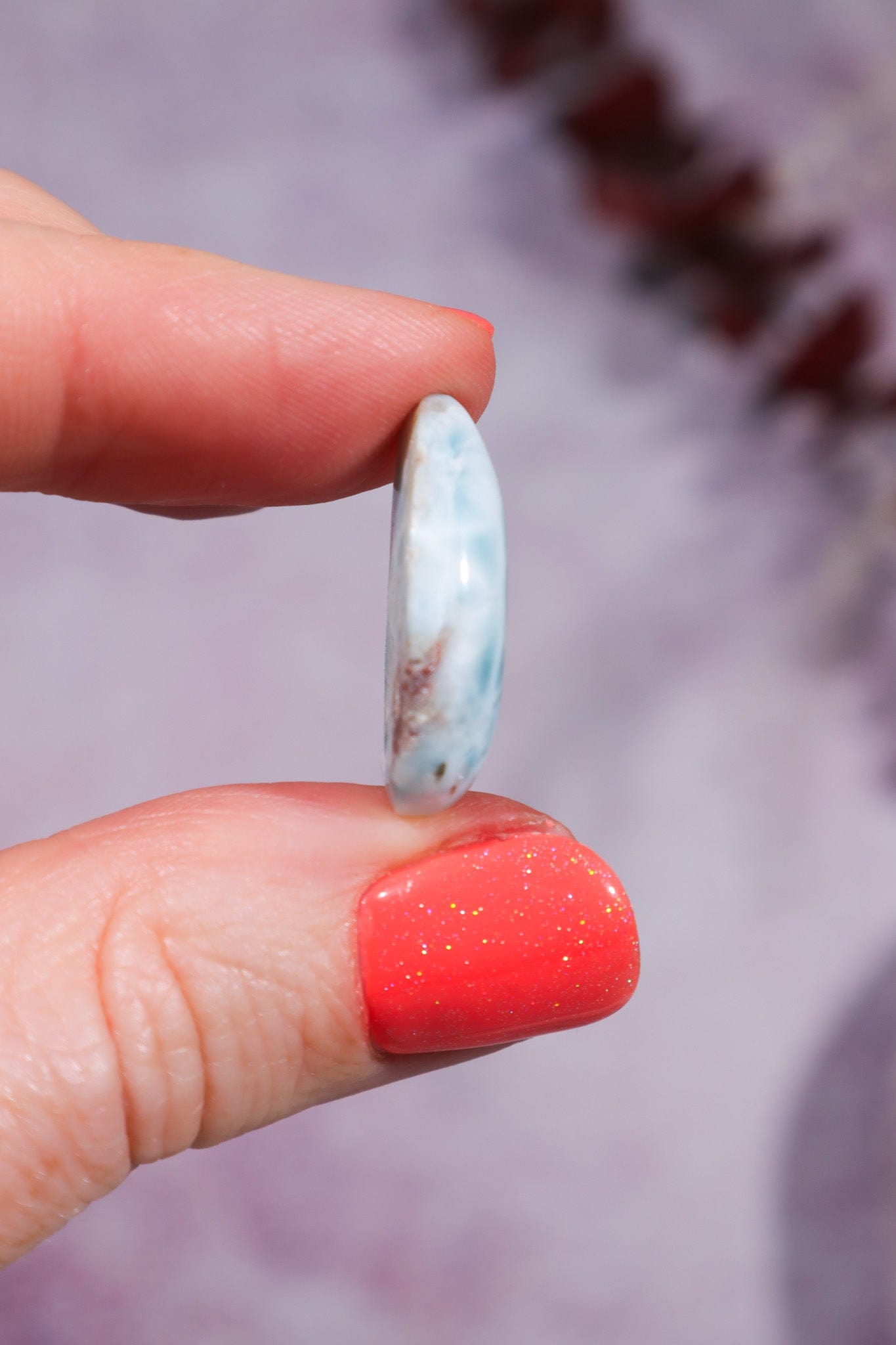 Larimar Drop Cabochon 2.66gr Rocks & Fossils Tali & Loz Crystals