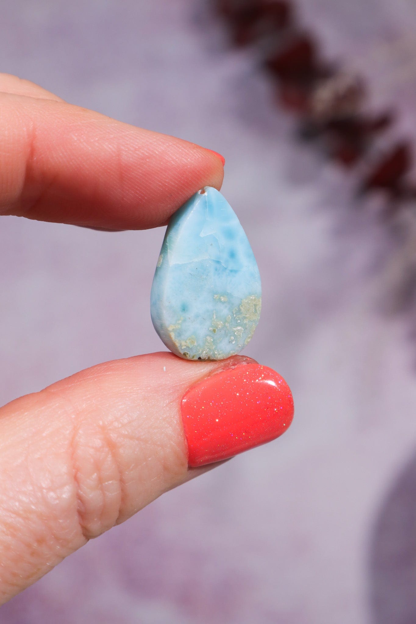Larimar Drop Cabochon 3.61gr Rocks & Fossils Tali & Loz Crystals