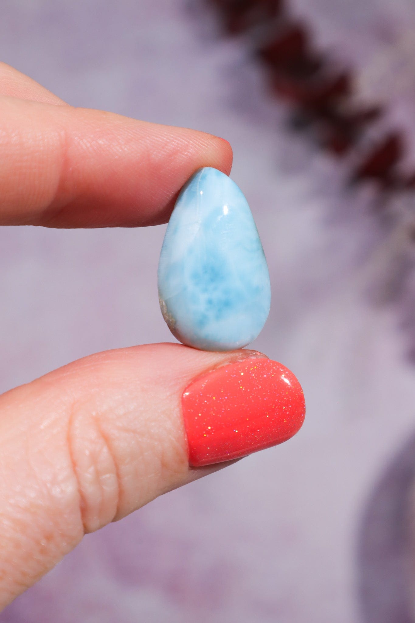 Larimar Drop Cabochon 3.61gr Rocks & Fossils Tali & Loz Crystals