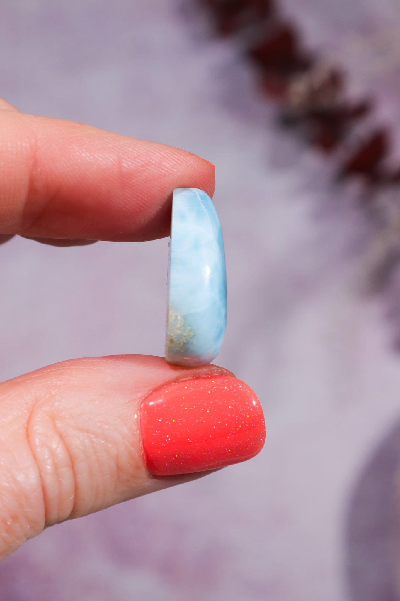 Larimar Drop Cabochon 3.61gr Rocks & Fossils Tali & Loz Crystals