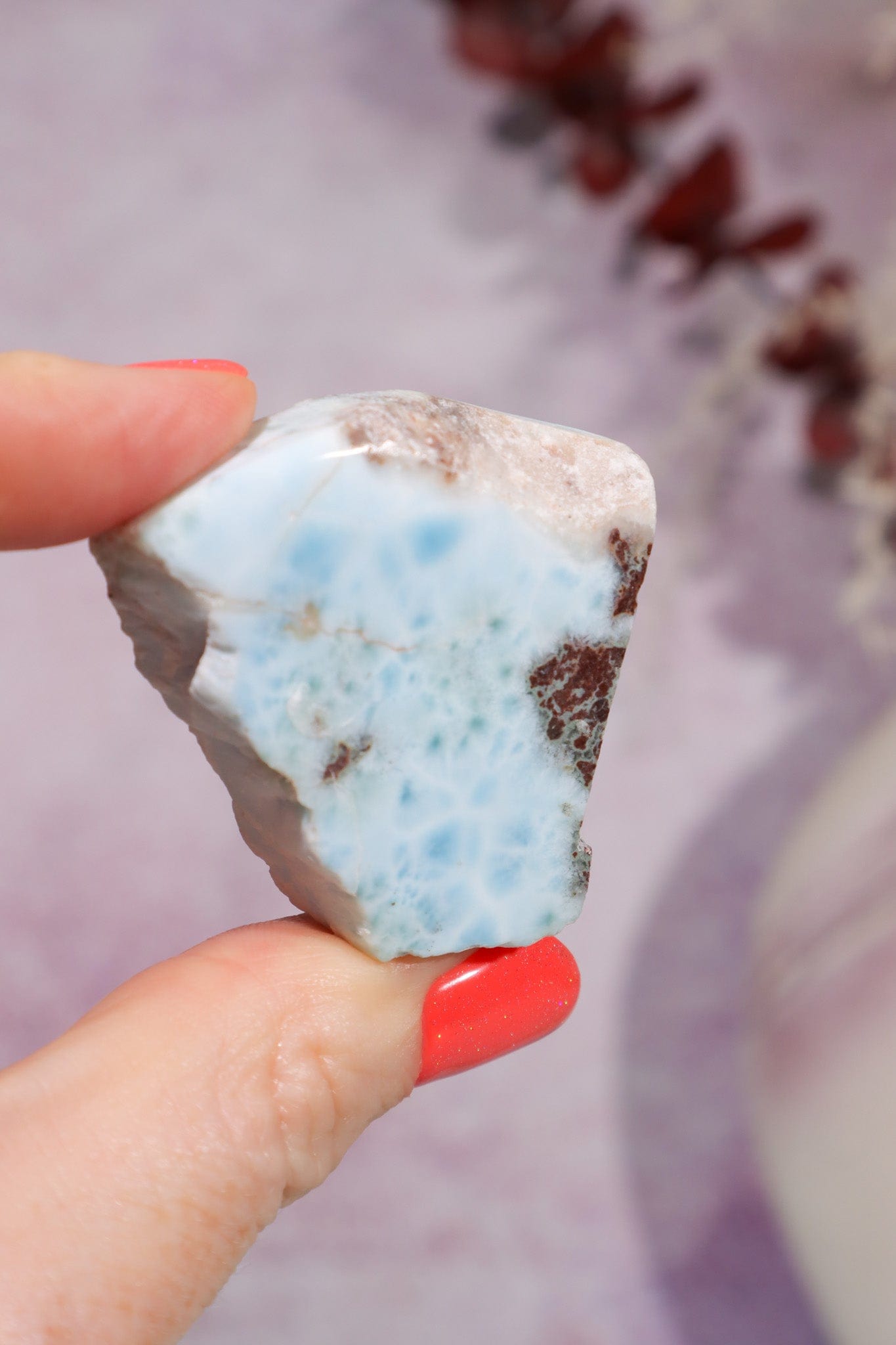 Larimar Freeform Slice 26.34gr Rocks & Fossils Tali & Loz Crystals