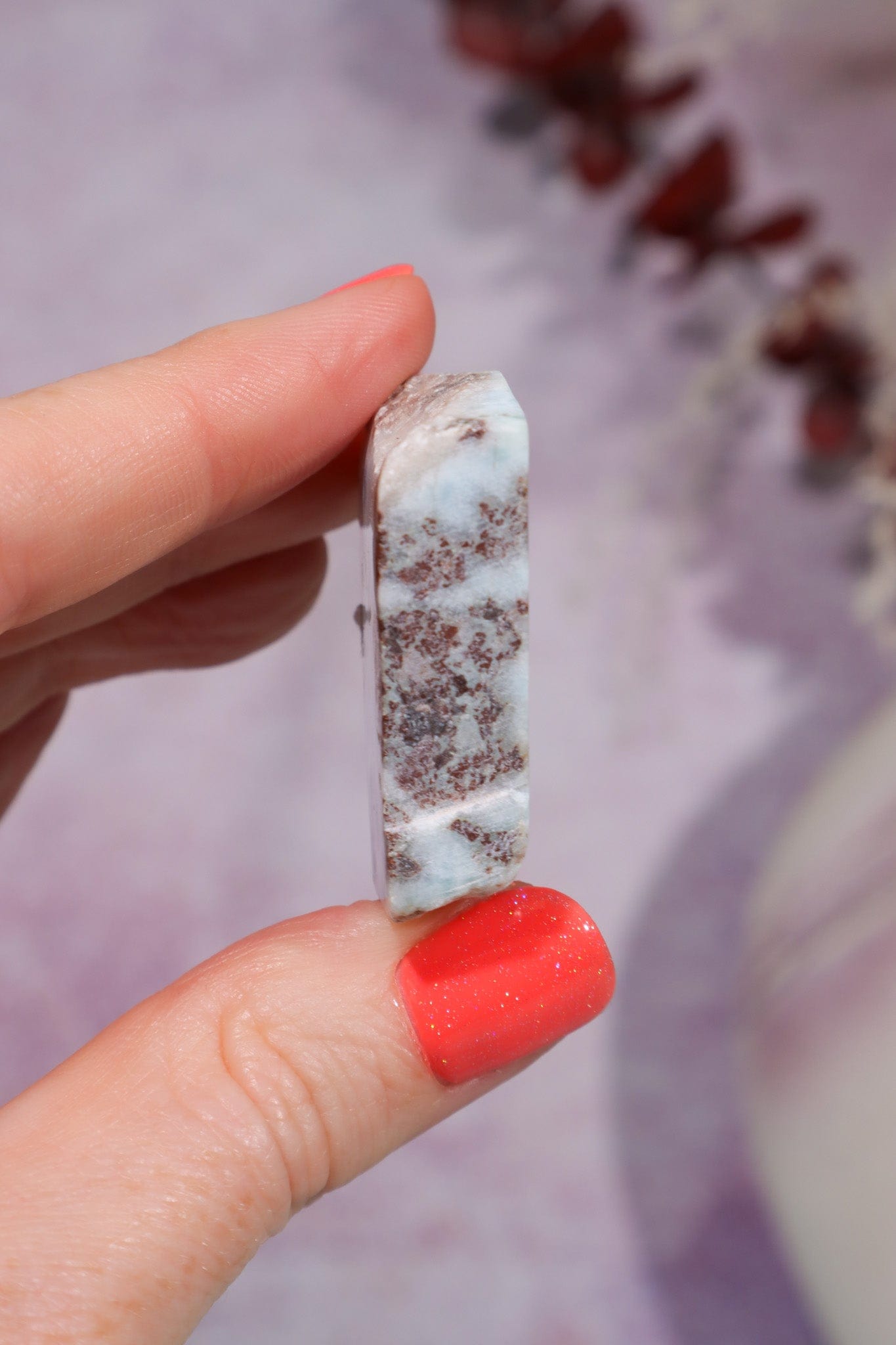 Larimar Freeform Slice 26.34gr Rocks & Fossils Tali & Loz Crystals