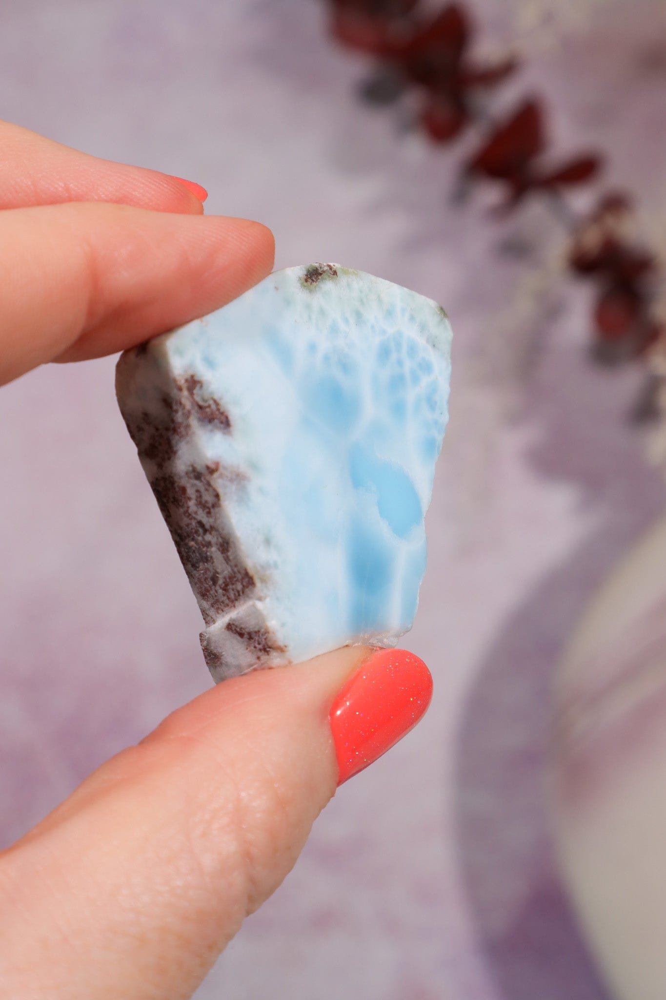 Larimar Freeform Slice 26.34gr Rocks & Fossils Tali & Loz Crystals