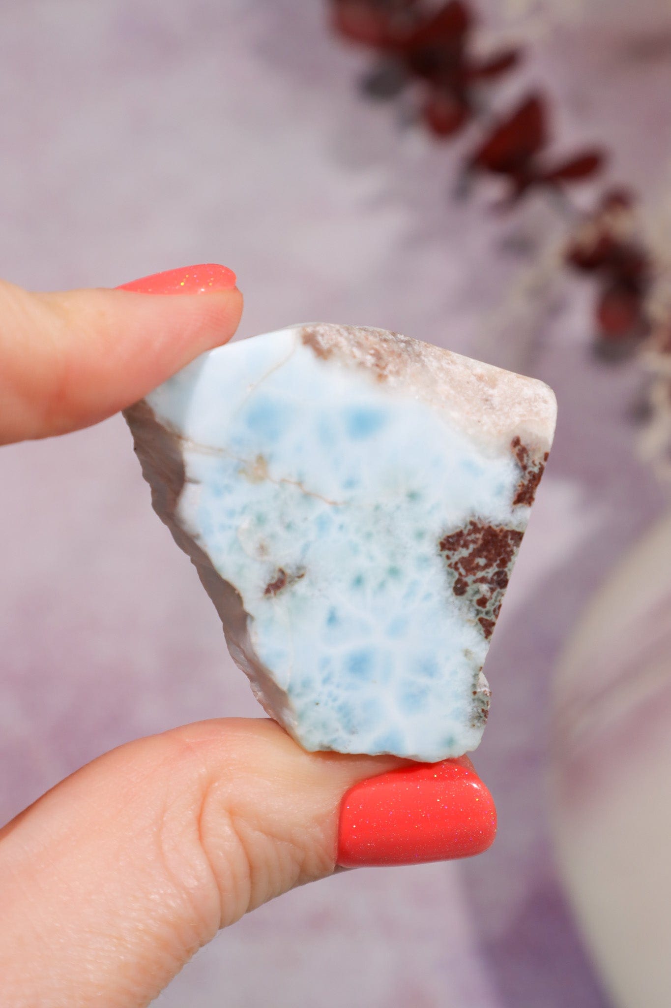 Larimar Freeform Slice 26.34gr Rocks & Fossils Tali & Loz Crystals