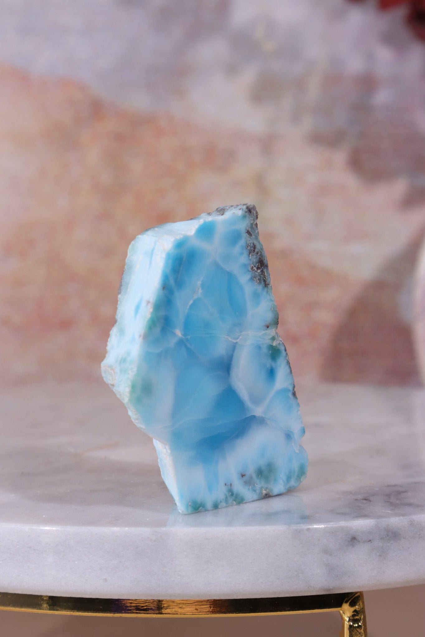 Larimar Freeform Slice 34.4gr Rocks & Fossils Tali & Loz Crystals