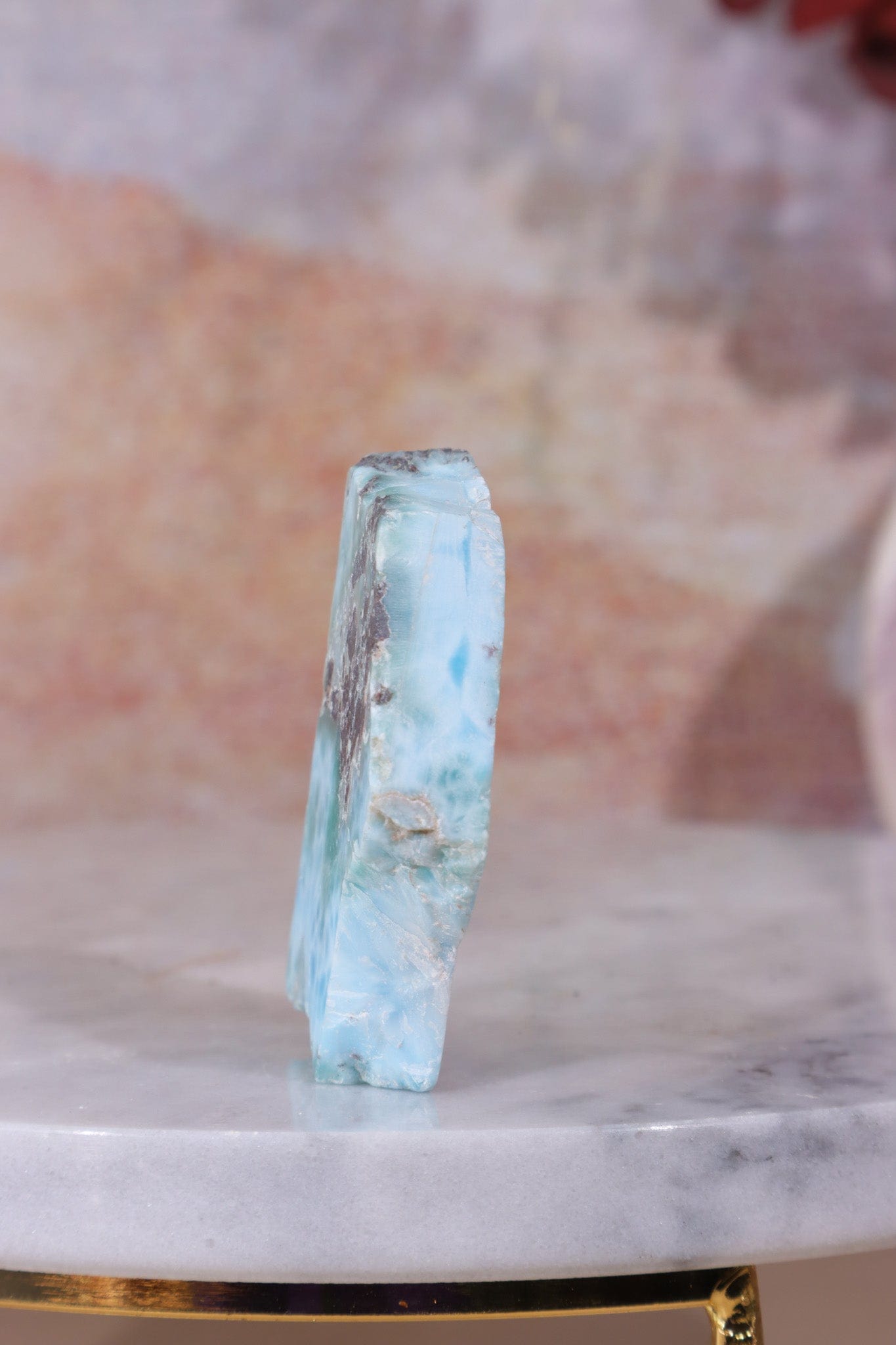 Larimar Freeform Slice 34.4gr Rocks & Fossils Tali & Loz Crystals