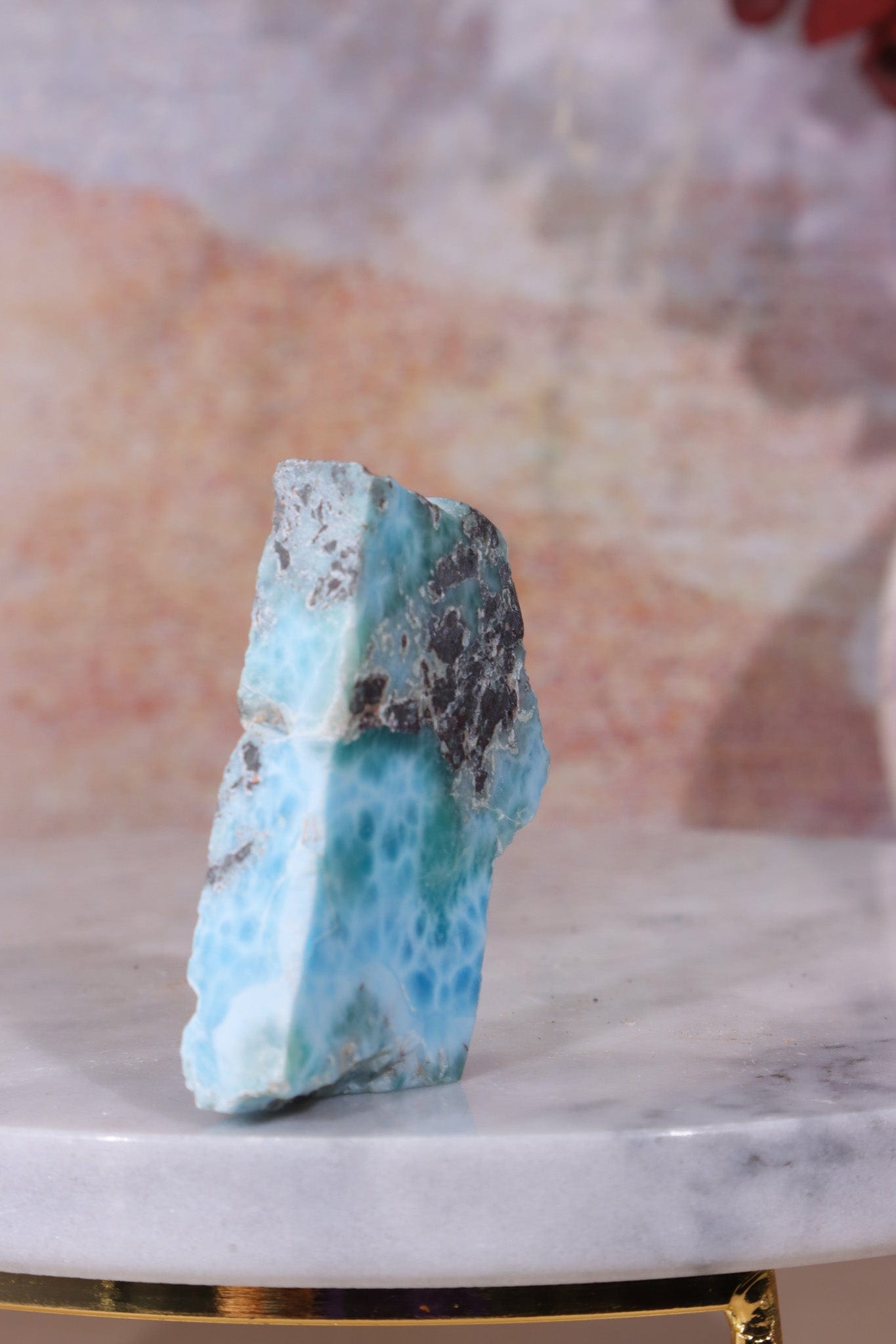 Larimar Freeform Slice 34.4gr Rocks & Fossils Tali & Loz Crystals