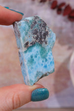 Larimar Freeform Slice 34.4gr Rocks & Fossils Tali & Loz Crystals