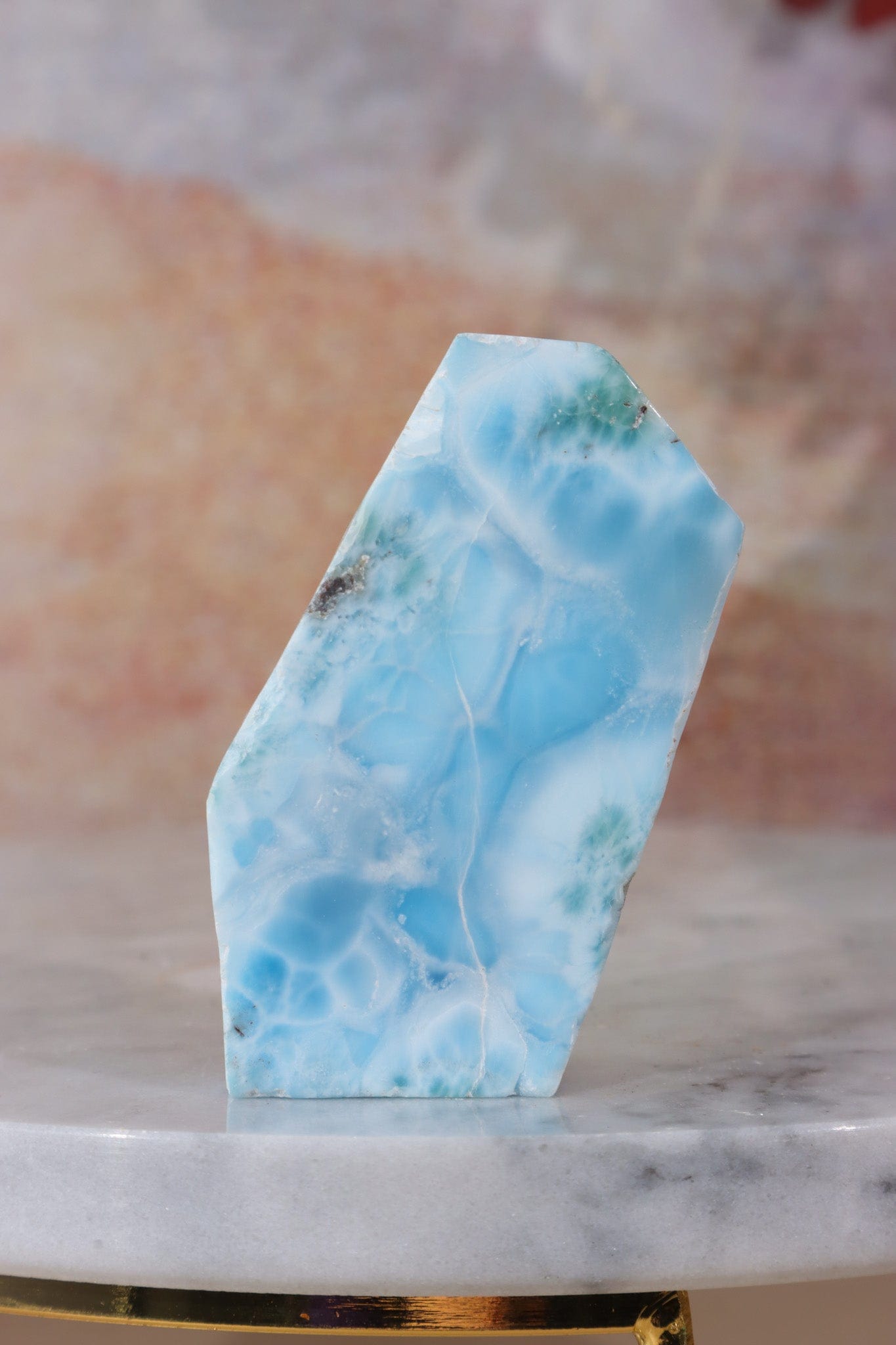 Larimar Freeform Slice 36.80g Sold As Seen Rocks & Fossils Tali & Loz Crystals