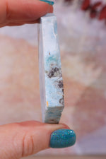 Larimar Freeform Slice 36.80g Sold As Seen Rocks & Fossils Tali & Loz Crystals