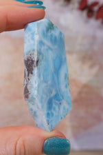 Larimar Freeform Slice 36.80g Sold As Seen Rocks & Fossils Tali & Loz Crystals