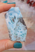 Larimar Freeform Slice 36.80g Sold As Seen Rocks & Fossils Tali & Loz Crystals