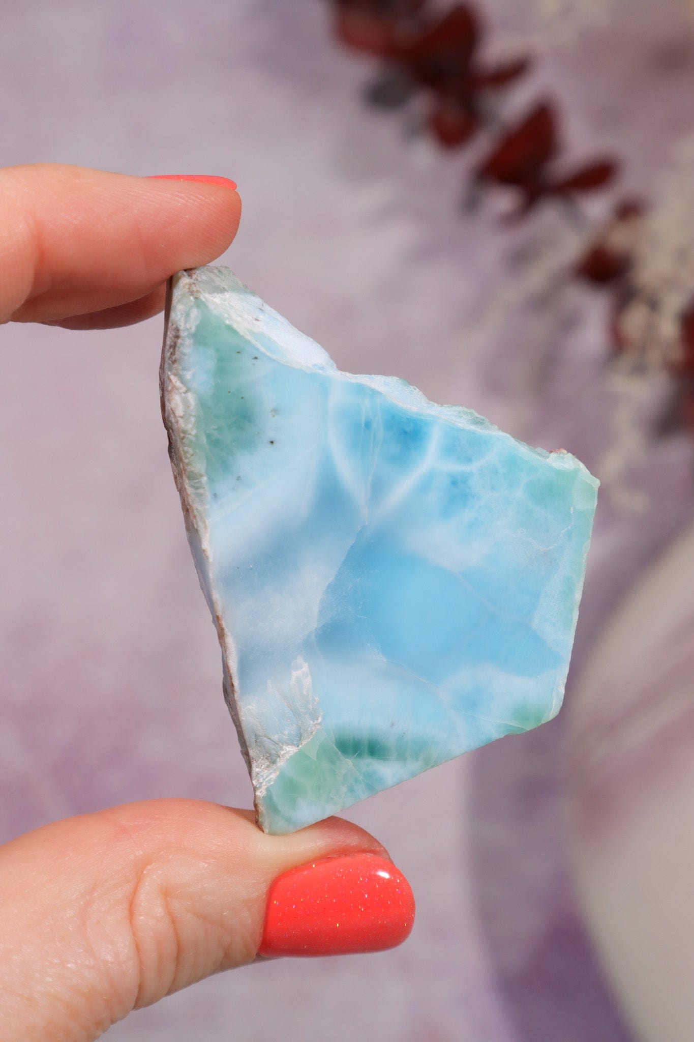 Larimar Freeform Slice 37.62gr, Sold As Seen Rocks & Fossils Tali & Loz Crystals