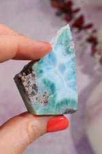 Larimar Freeform Slice 37.62gr, Sold As Seen Rocks & Fossils Tali & Loz Crystals