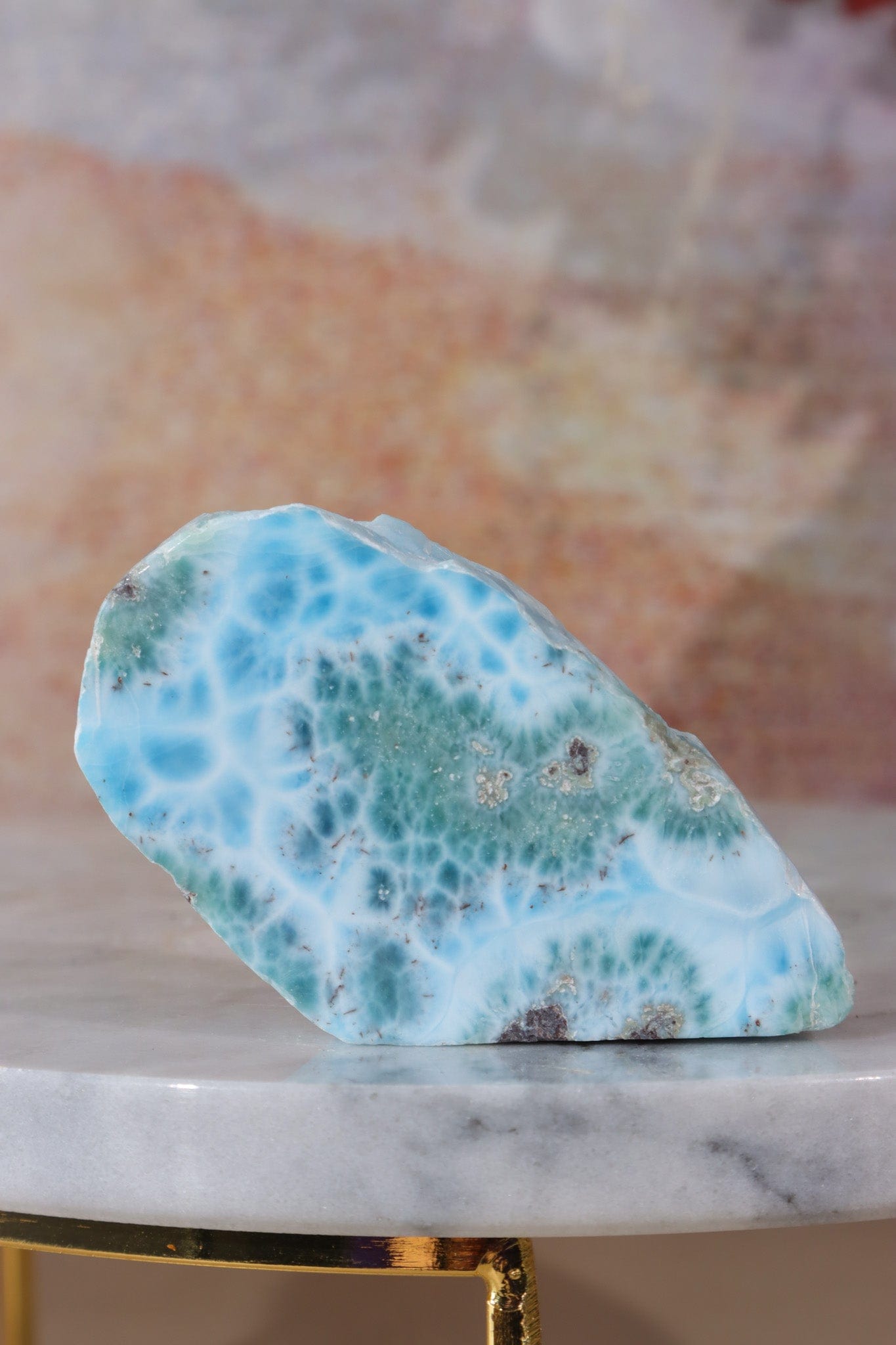 Larimar Freeform Slice 48.27gr Rocks & Fossils Tali & Loz Crystals