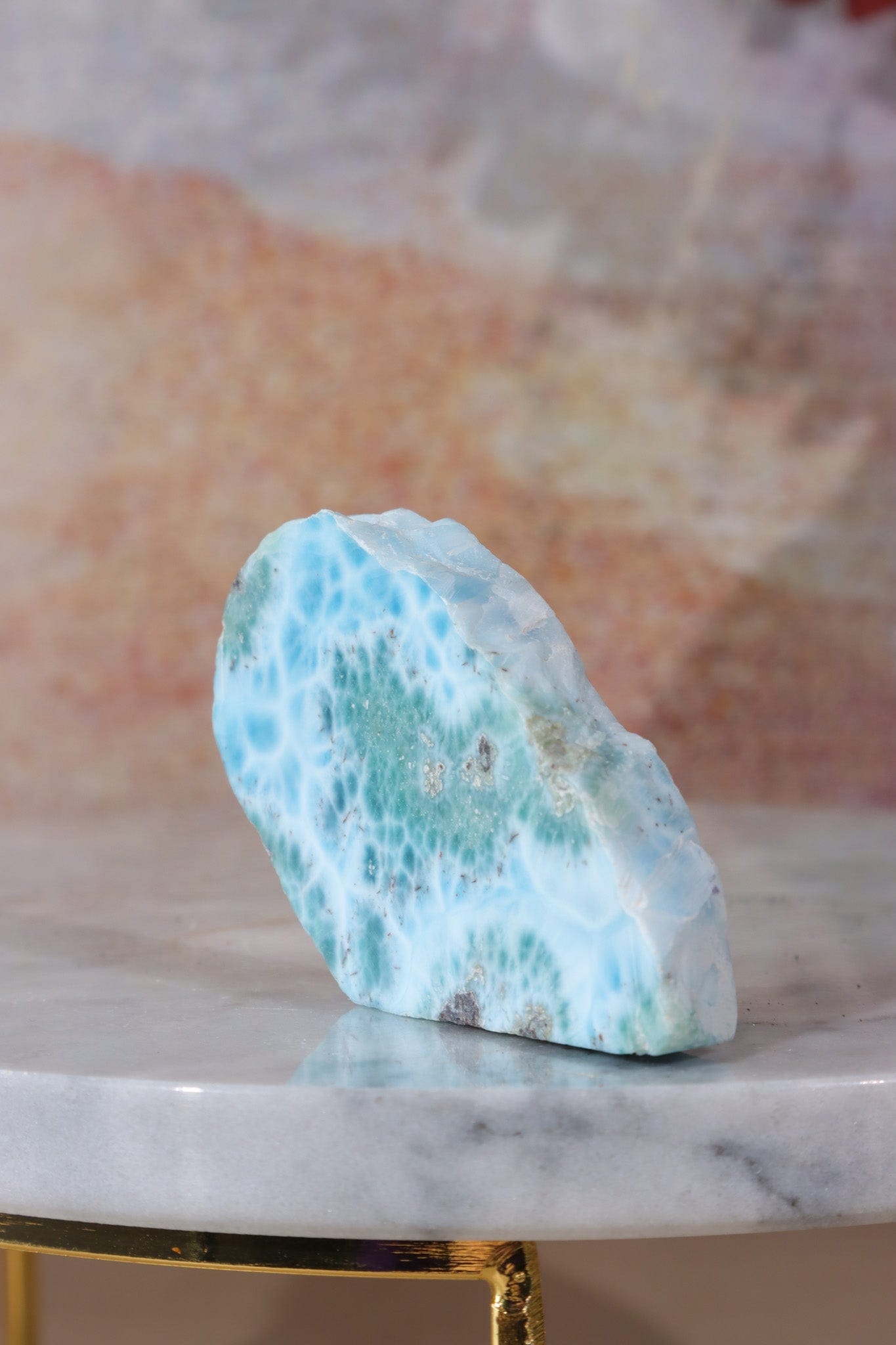 Larimar Freeform Slice 48.27gr Rocks & Fossils Tali & Loz Crystals