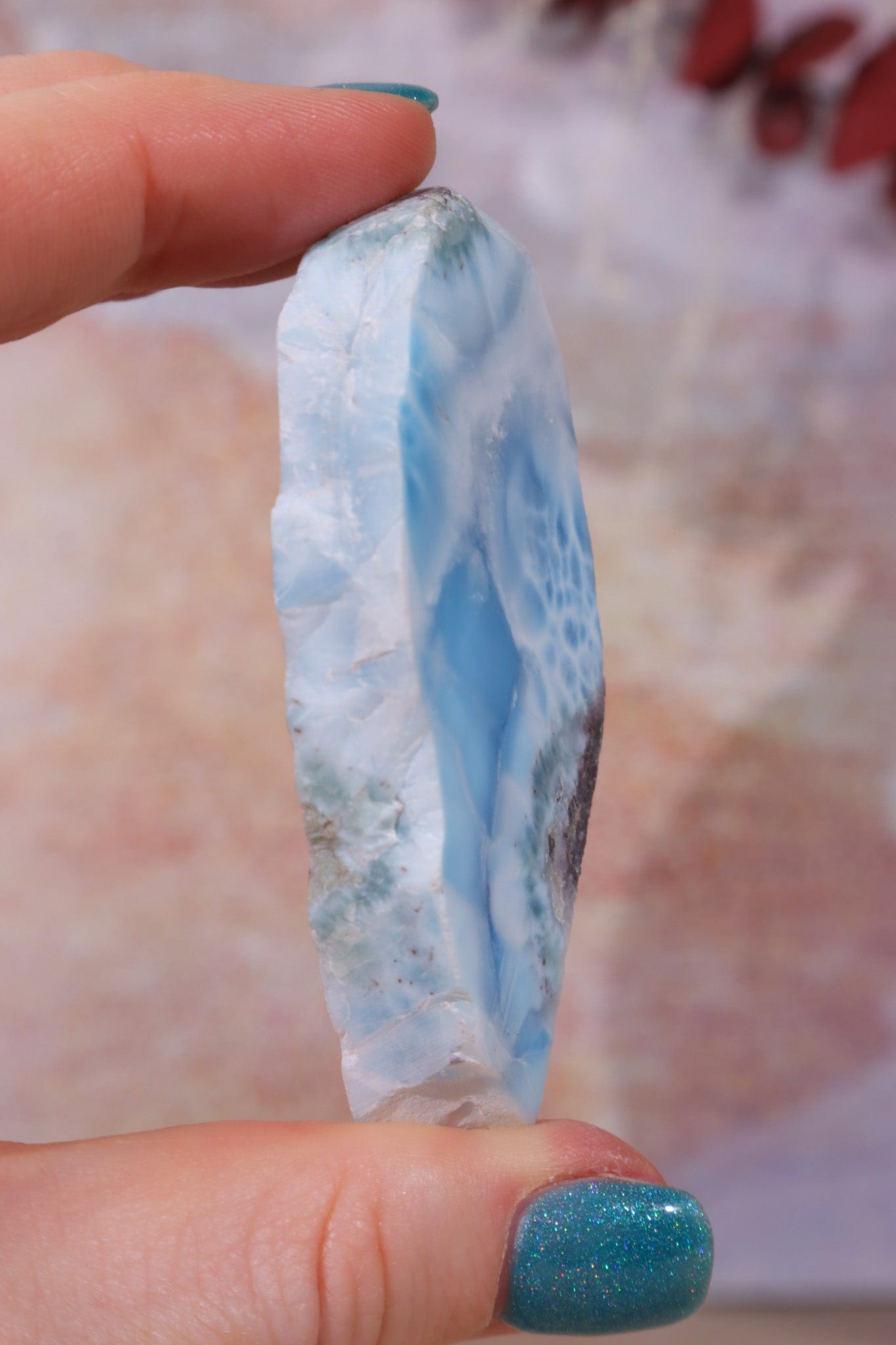 Larimar Freeform Slice 48.27gr Rocks & Fossils Tali & Loz Crystals