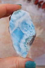 Larimar Freeform Slice 48.27gr Rocks & Fossils Tali & Loz Crystals
