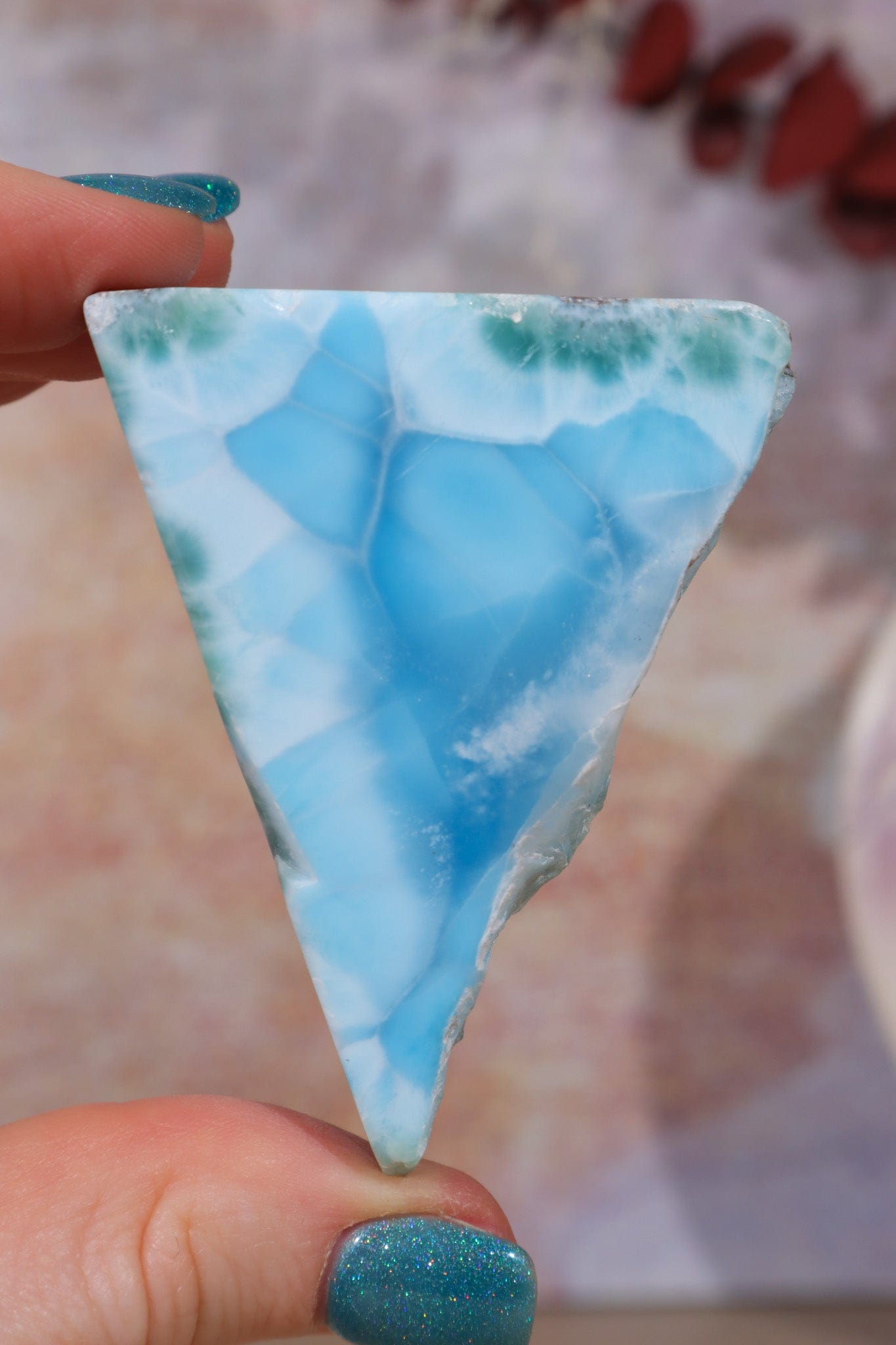 Larimar Freeform Slice 51.90gr Rocks & Fossils Tali & Loz Crystals