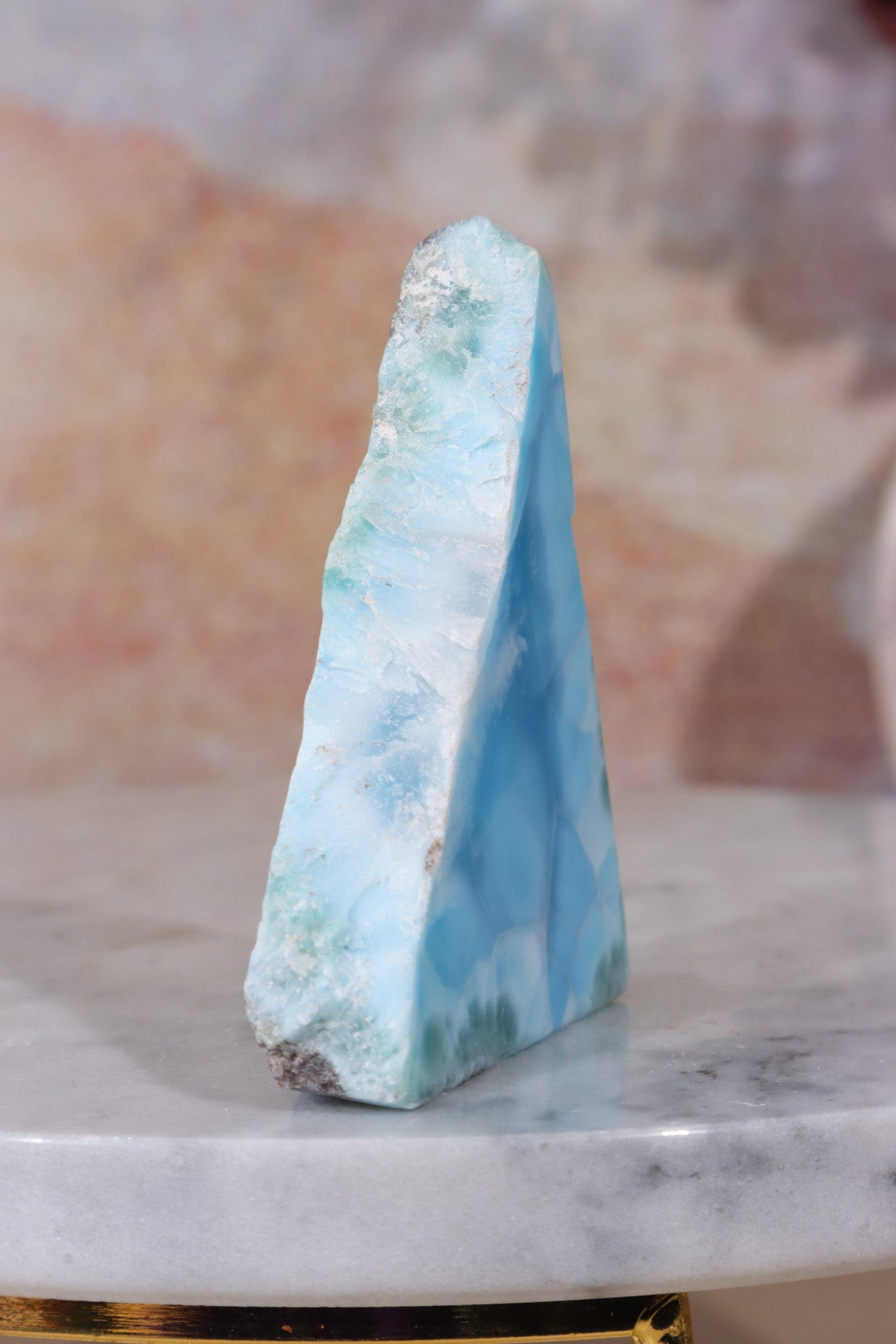 Larimar Freeform Slice 51.90gr Rocks & Fossils Tali & Loz Crystals