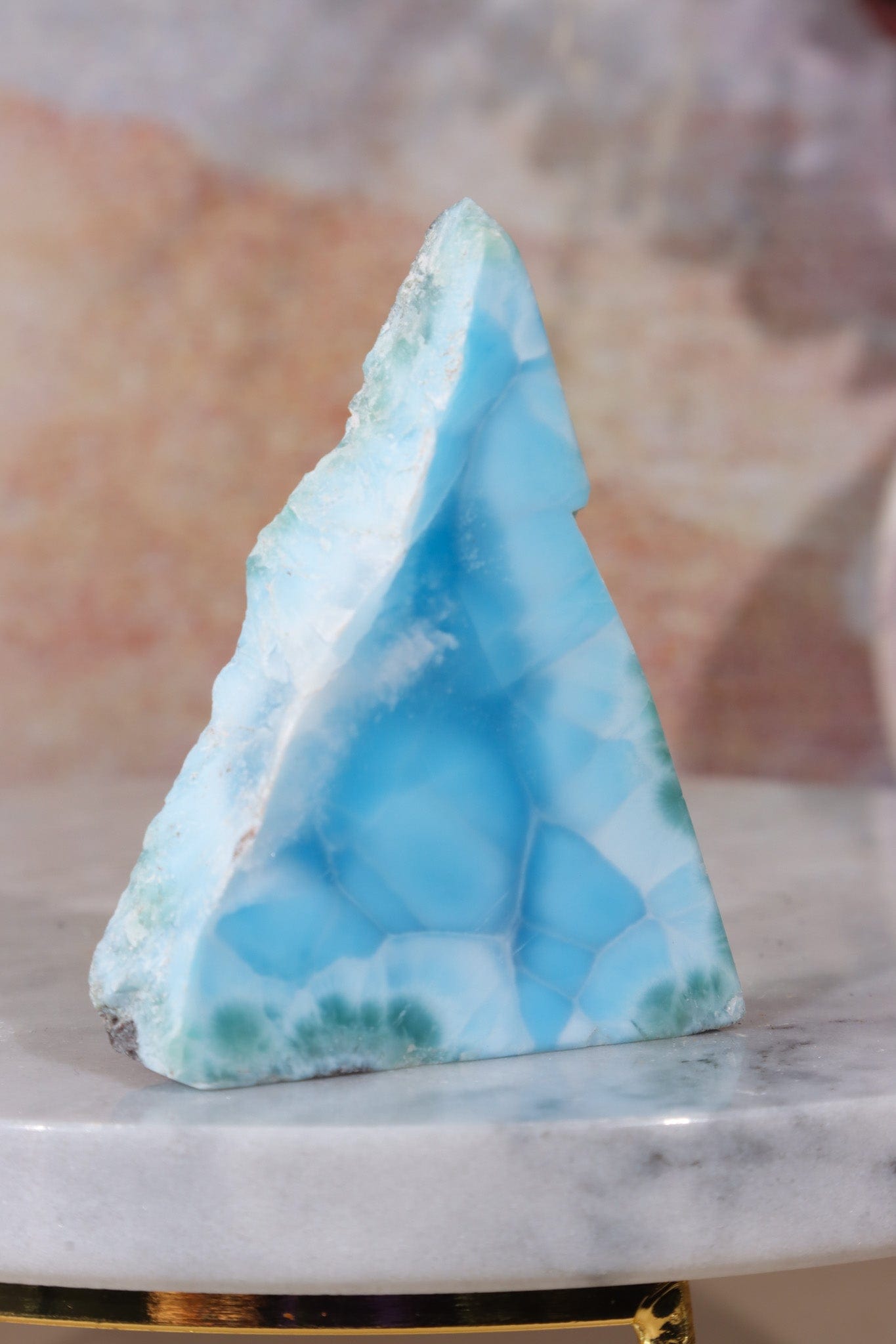 Larimar Freeform Slice 51.90gr Rocks & Fossils Tali & Loz Crystals