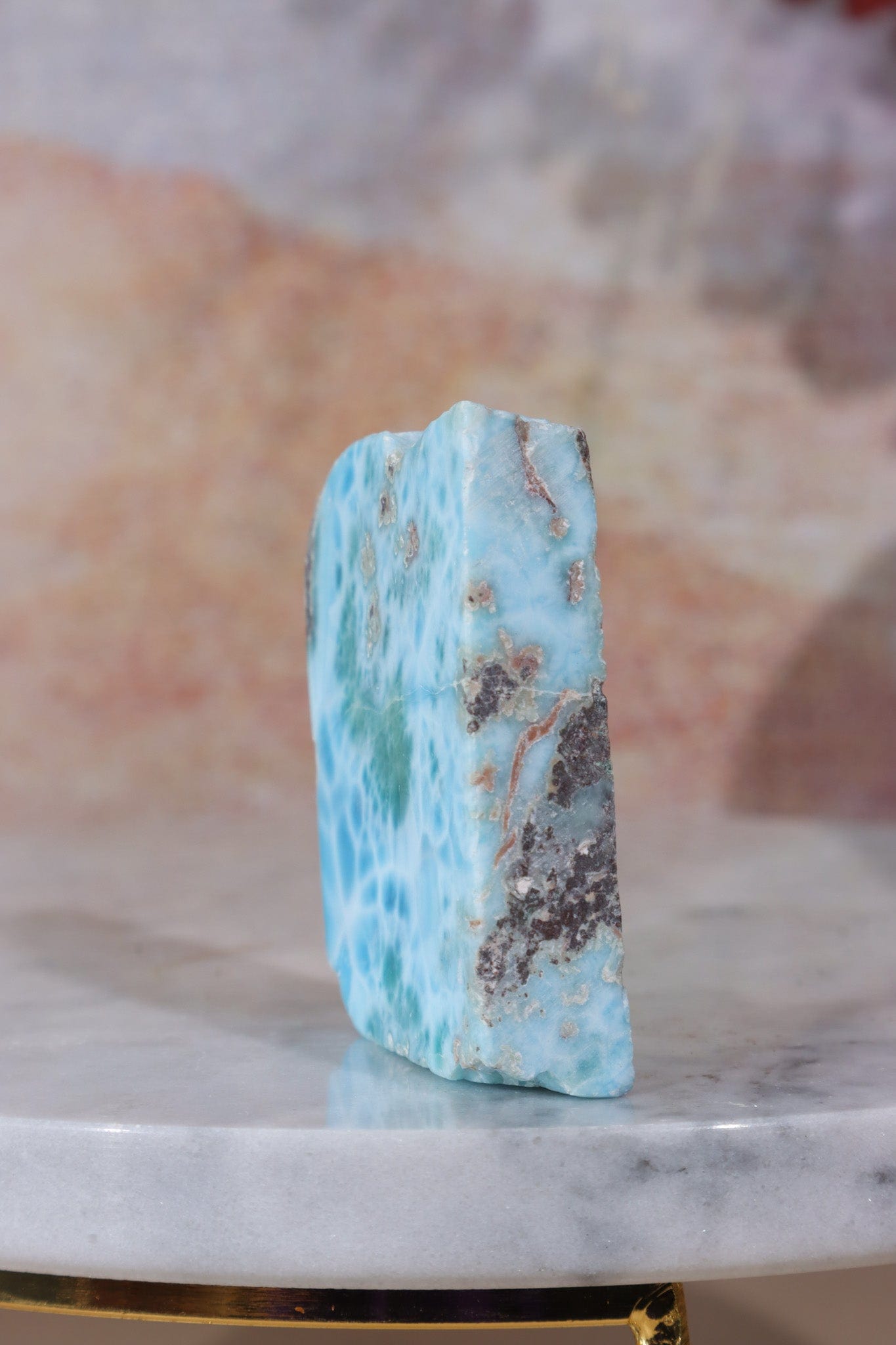 Larimar Freeform Slice 54.79 Rocks & Fossils Tali & Loz Crystals