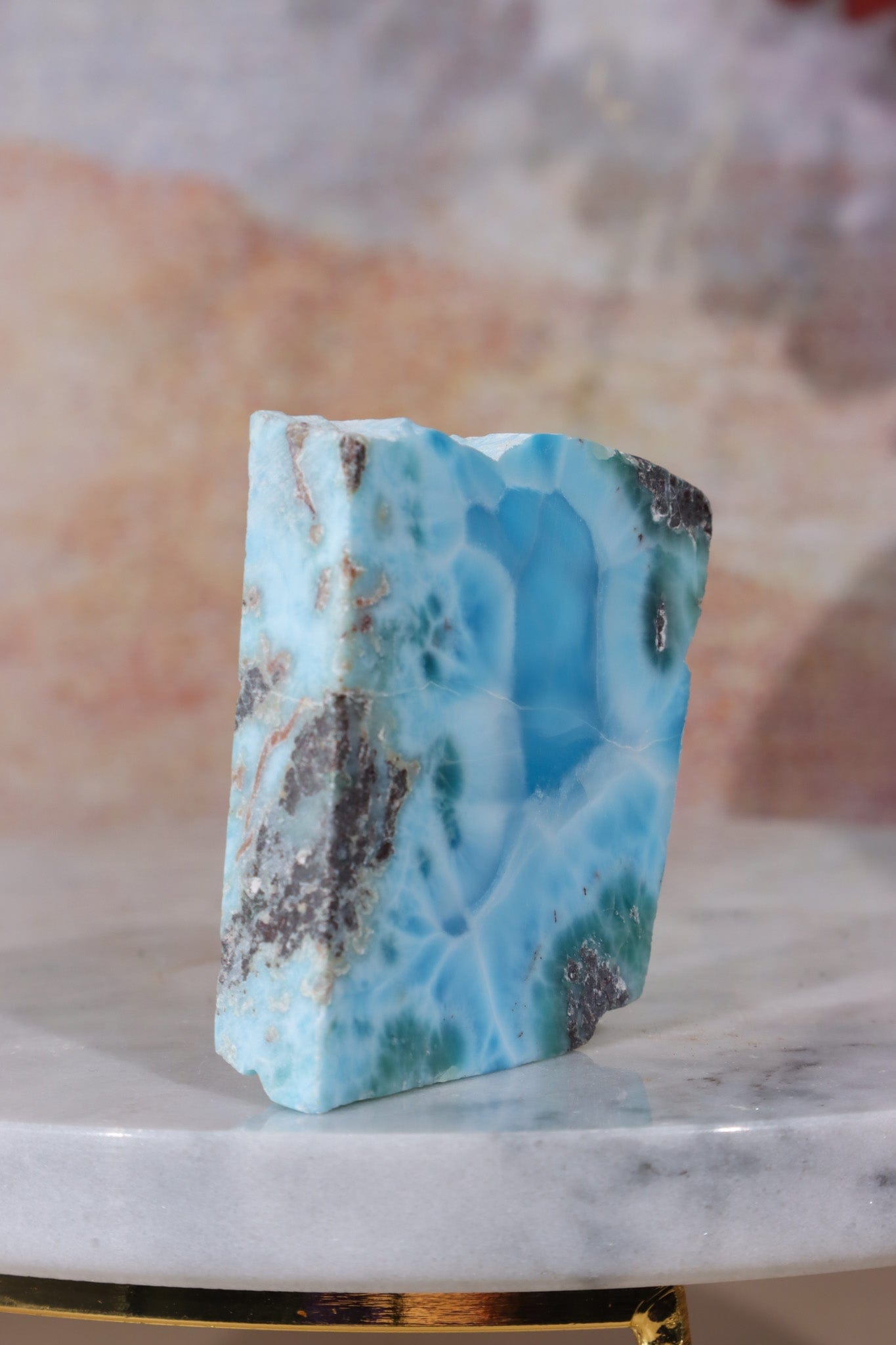 Larimar Freeform Slice 54.79 Rocks & Fossils Tali & Loz Crystals