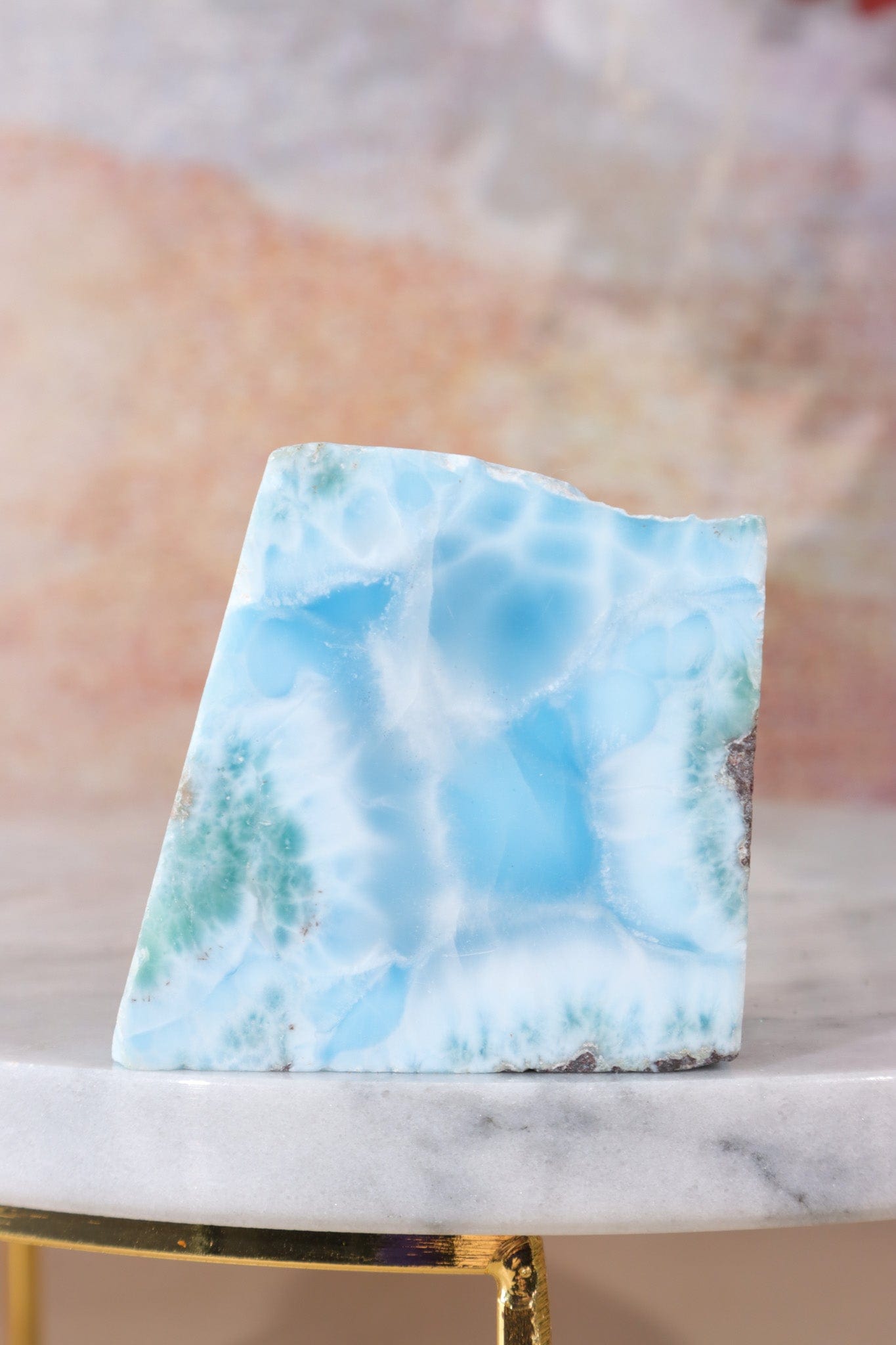 Larimar Freeform Slice 55.20gr Rocks & Fossils Tali & Loz Crystals