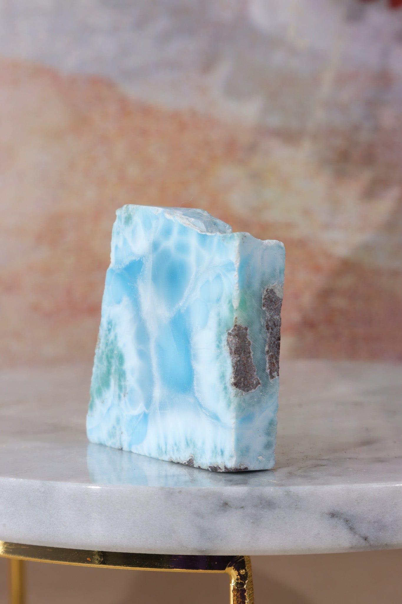 Larimar Freeform Slice 55.20gr Rocks & Fossils Tali & Loz Crystals
