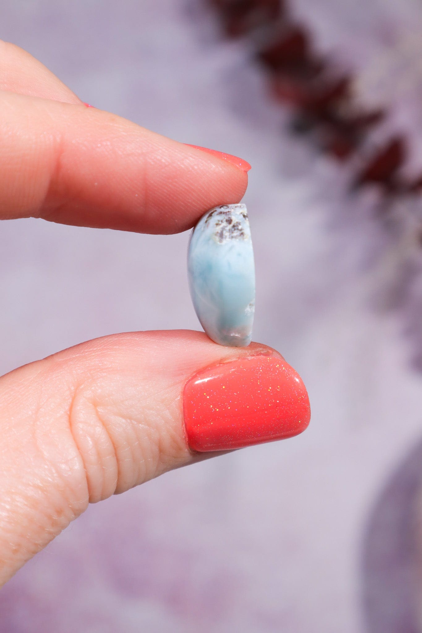 Larimar Heart Cabochon 3.91gr Rocks & Fossils Tali & Loz Crystals