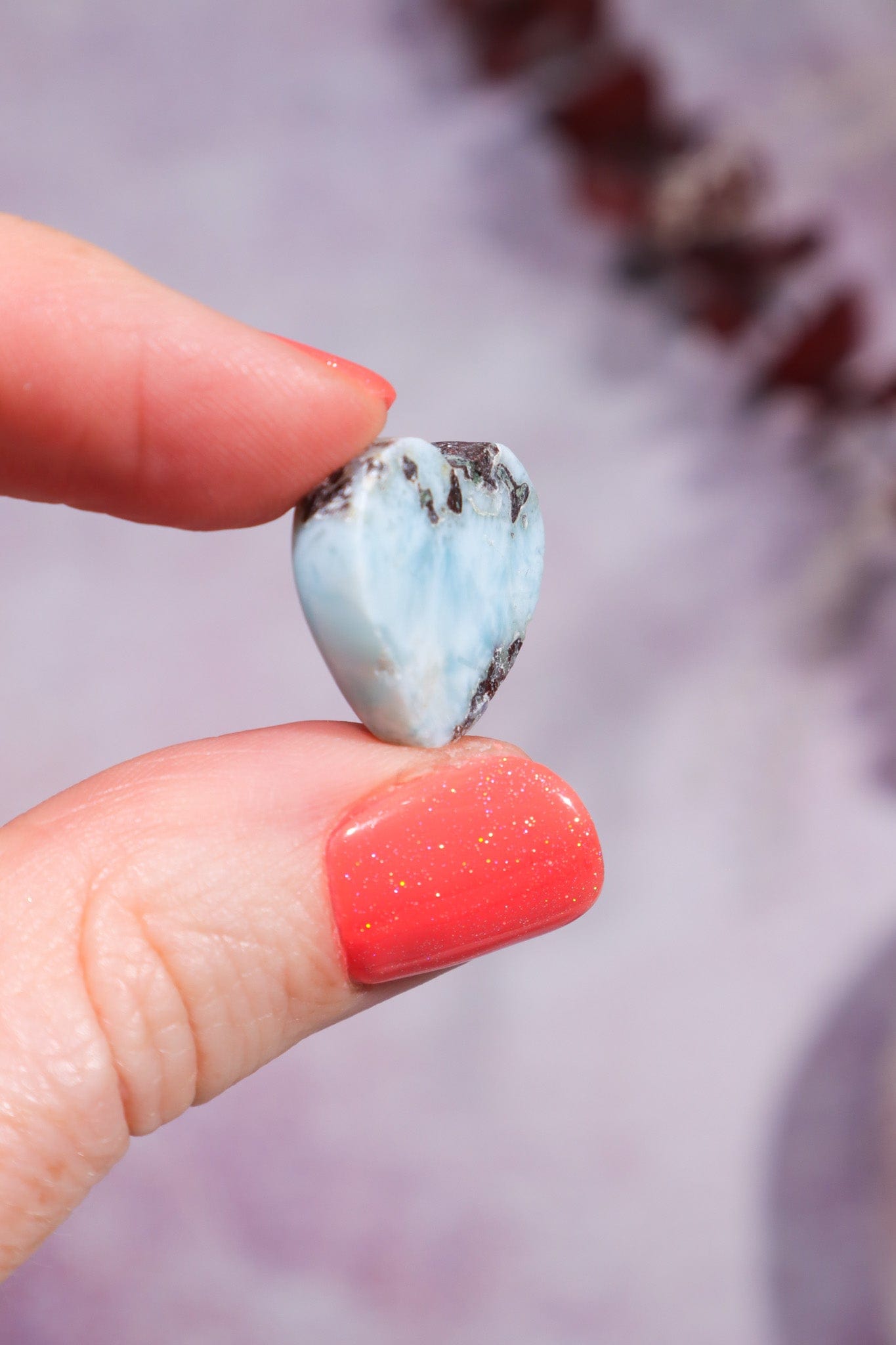 Larimar Heart Cabochon 3.91gr Rocks & Fossils Tali & Loz Crystals