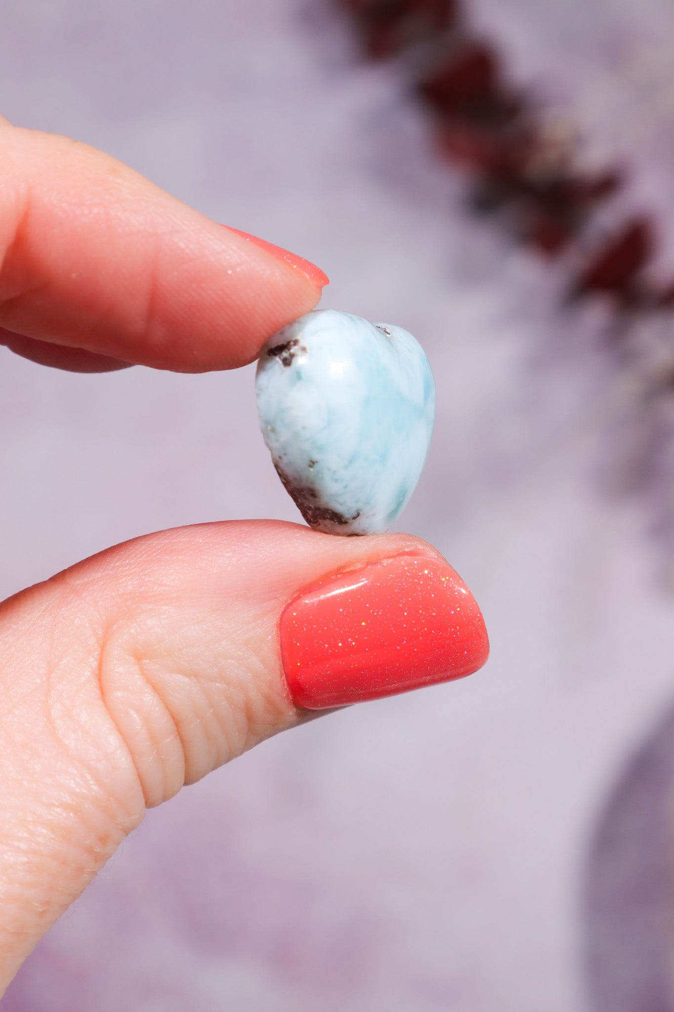 Larimar Heart Cabochon 3.91gr Rocks & Fossils Tali & Loz Crystals