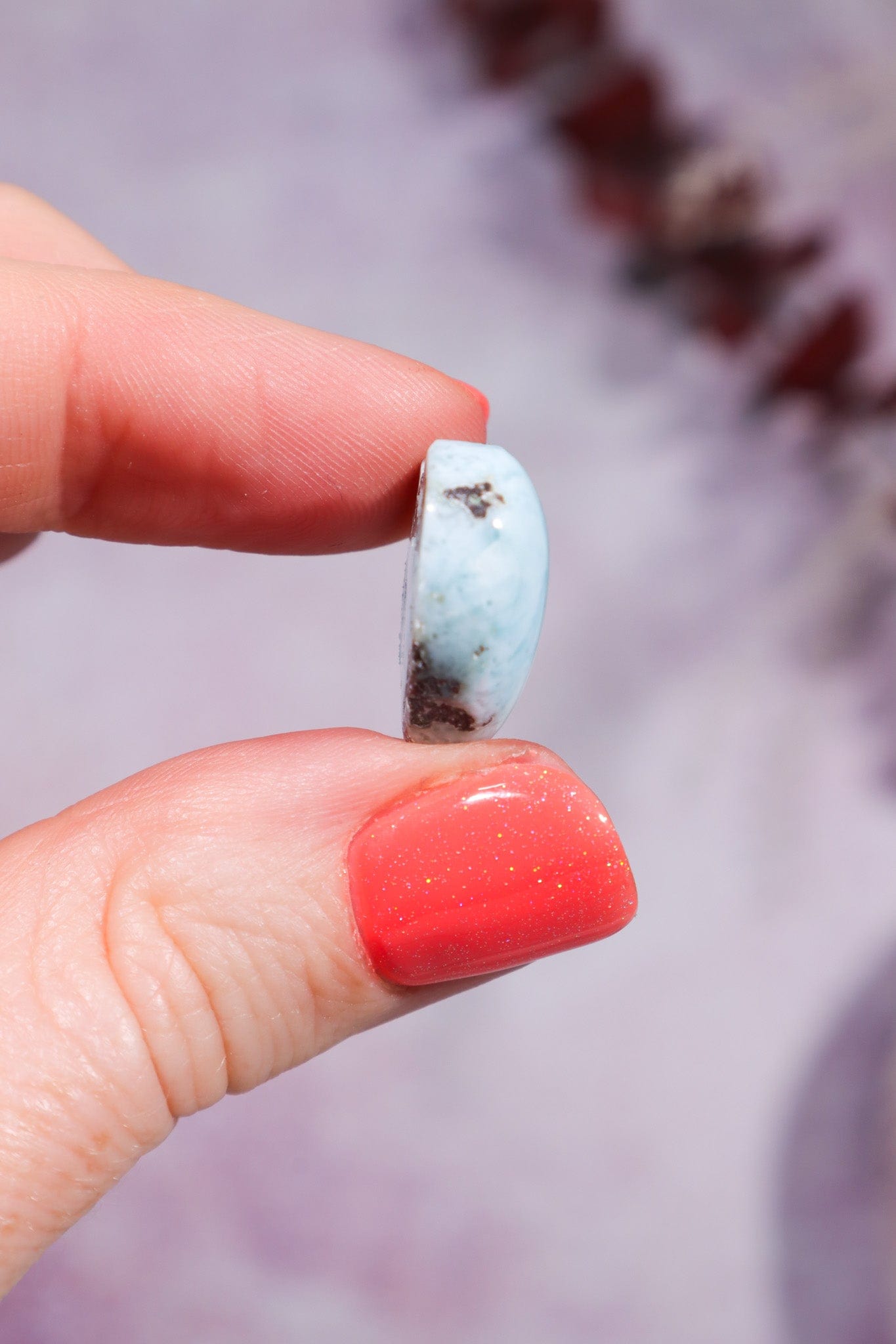 Larimar Heart Cabochon 3.91gr Rocks & Fossils Tali & Loz Crystals